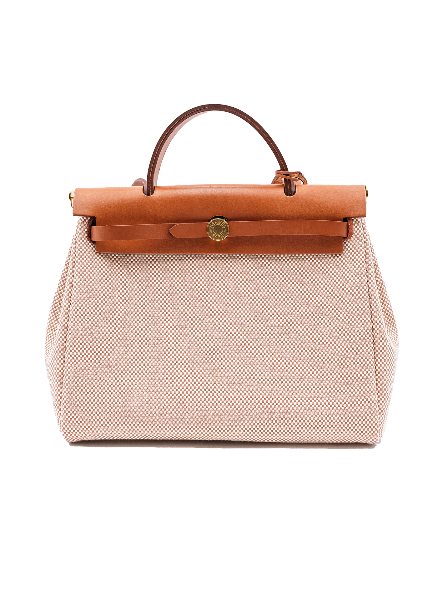 二手 HERBAG 31 TOILE ECRU 米色/ FAUVE GHW