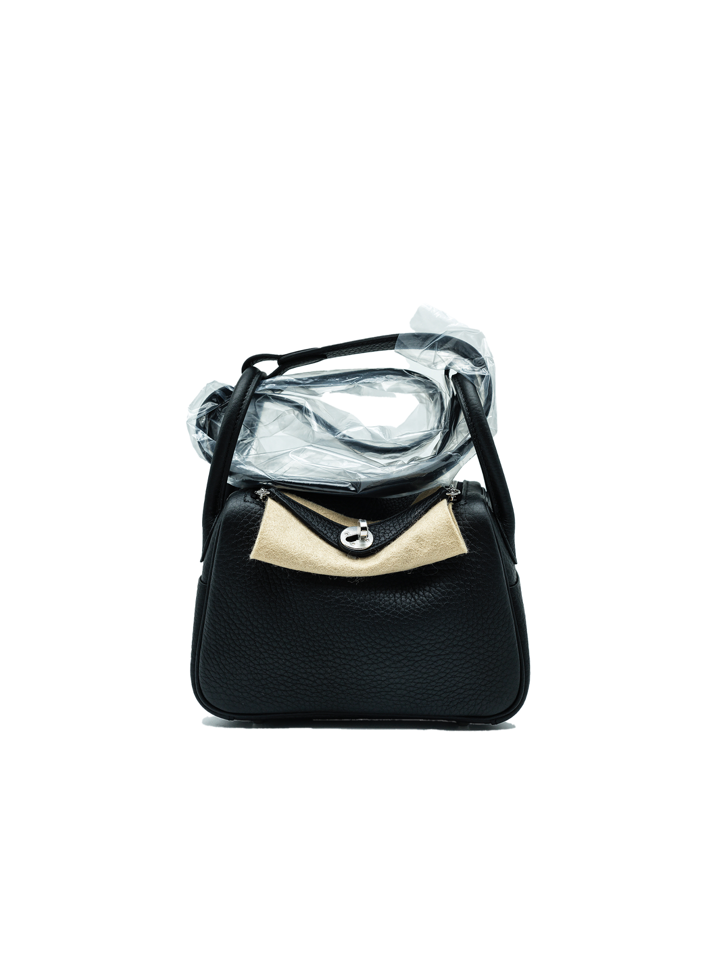 NEW HERMÈS MINI LINDY TAURILLON CLEMENCE BLACK PHW