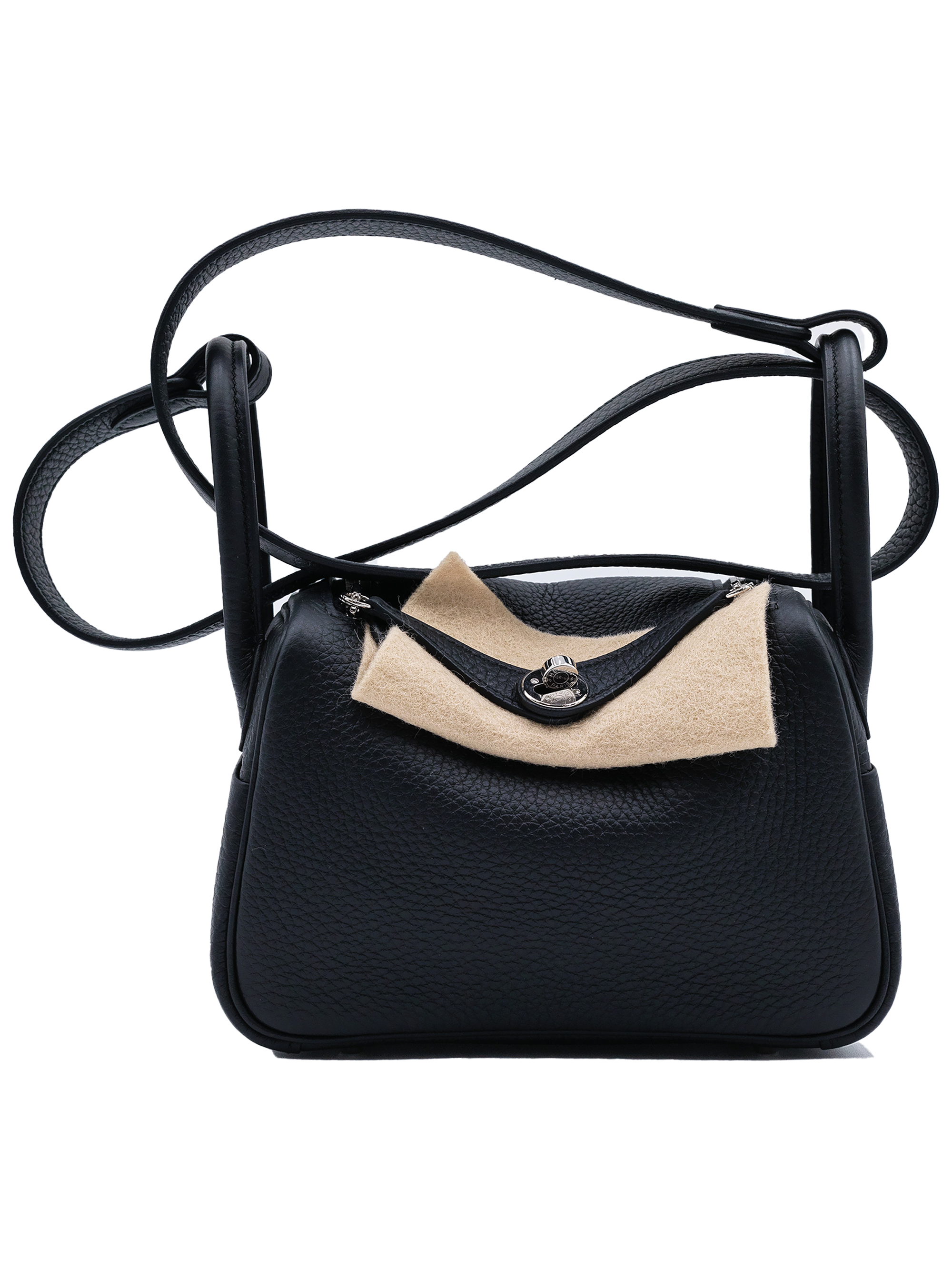 USED HERMES MINI LINDY TAURILLON CLEMENCE BLACK PHW