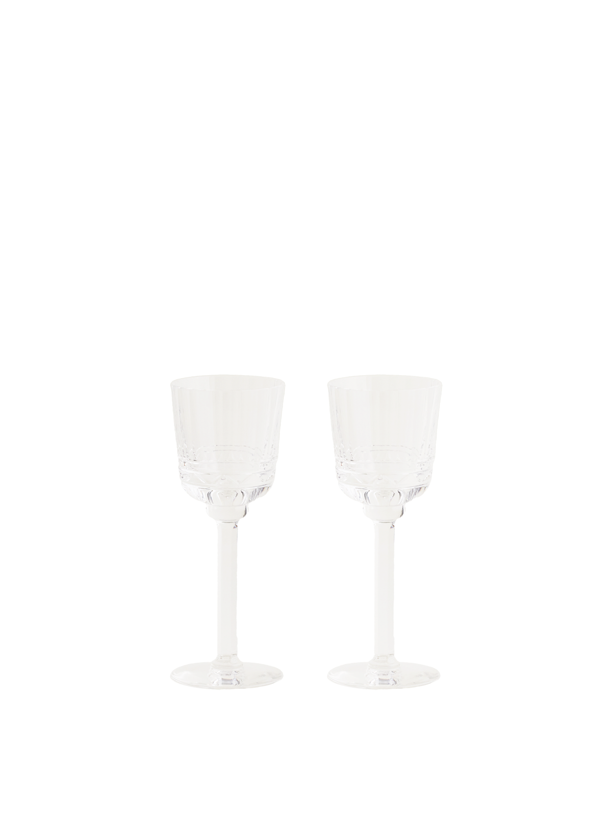 NEW HERMÈS ISKENDER WHITE WINE GLASS SET OF 2