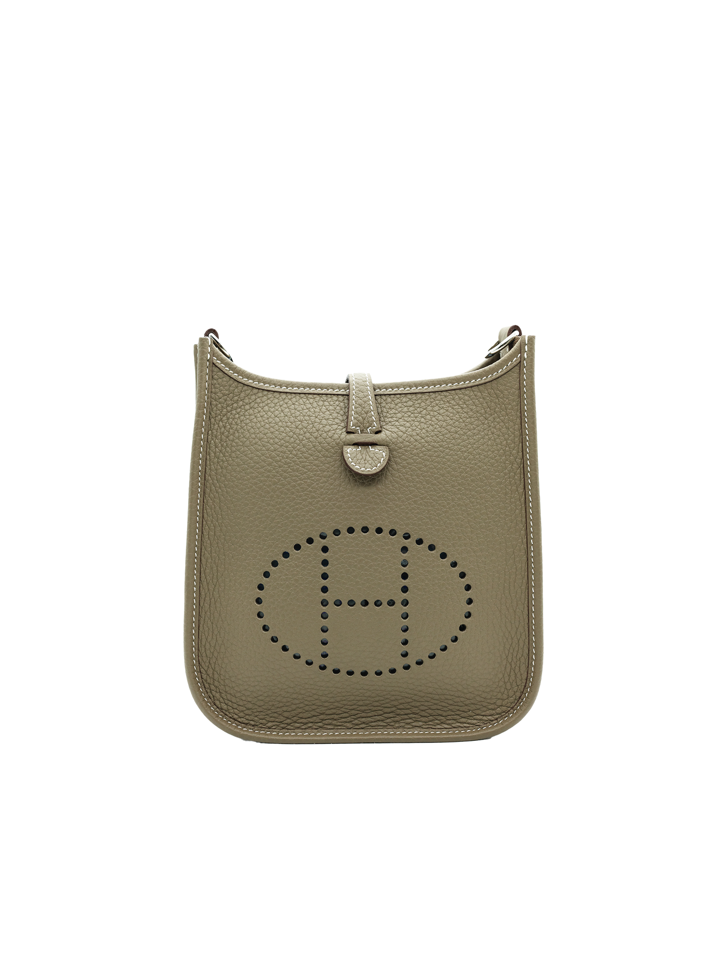 PRE-LOVED HERMÈS MINI EVELYNE TAURILLON CLEMENCE ETOUPE PHW