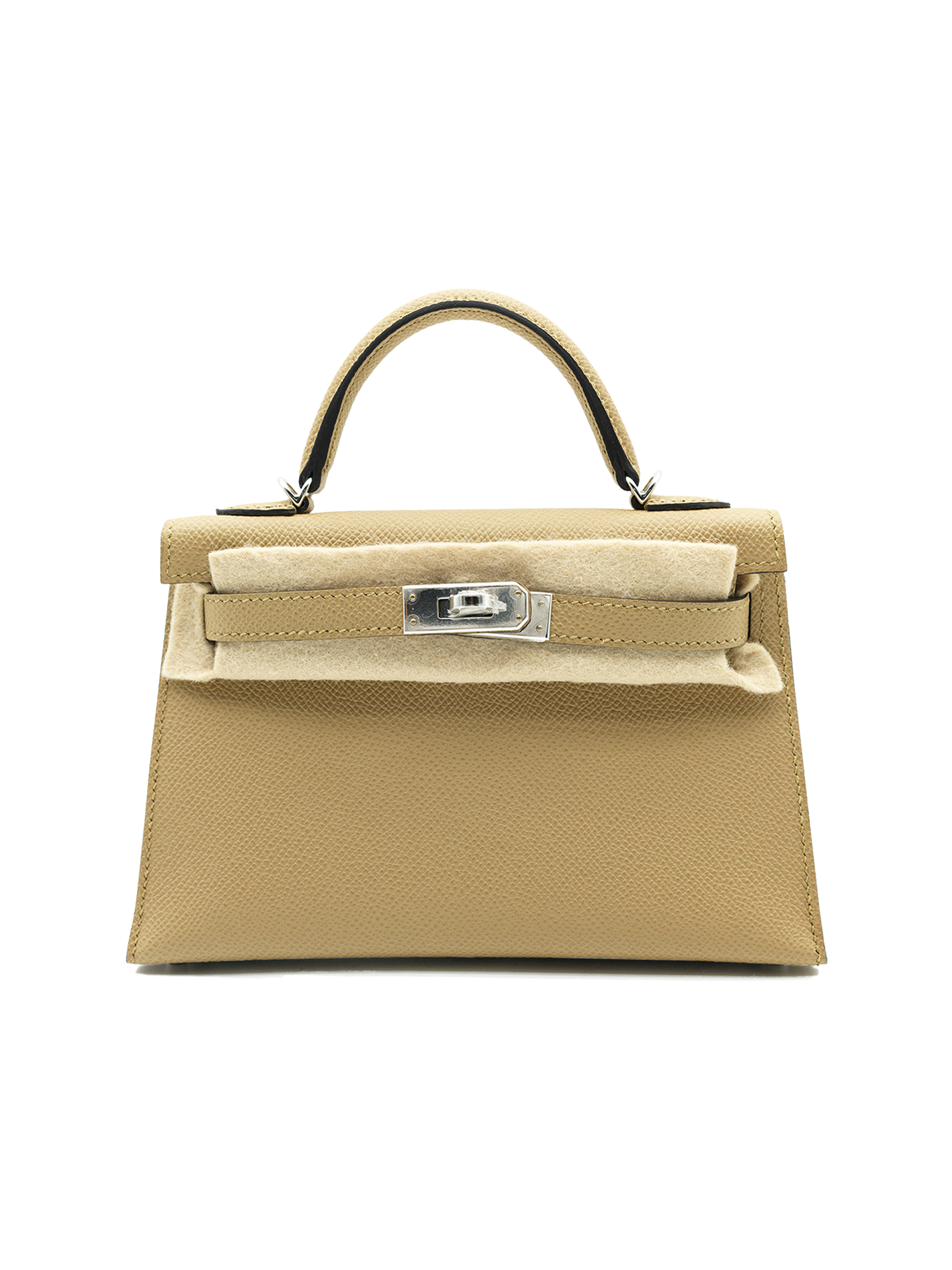 NEW HERMÈS MINI KELLY II EPSOM POUSSIERE PHW
