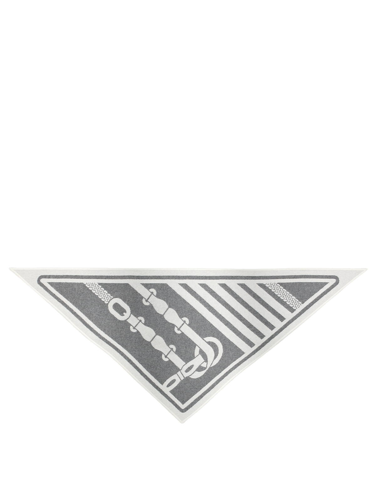 NEW HERMÈS COACHING DOUBLE FACE TRIANGLE SCARF