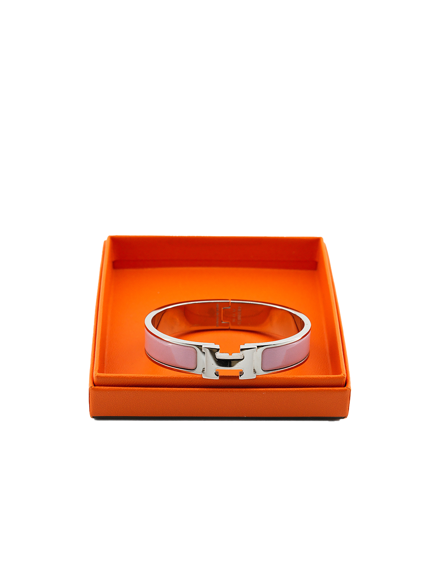 PRE-LOVED HERMES CLIC H BRACELET ROSE SAKURA PHW