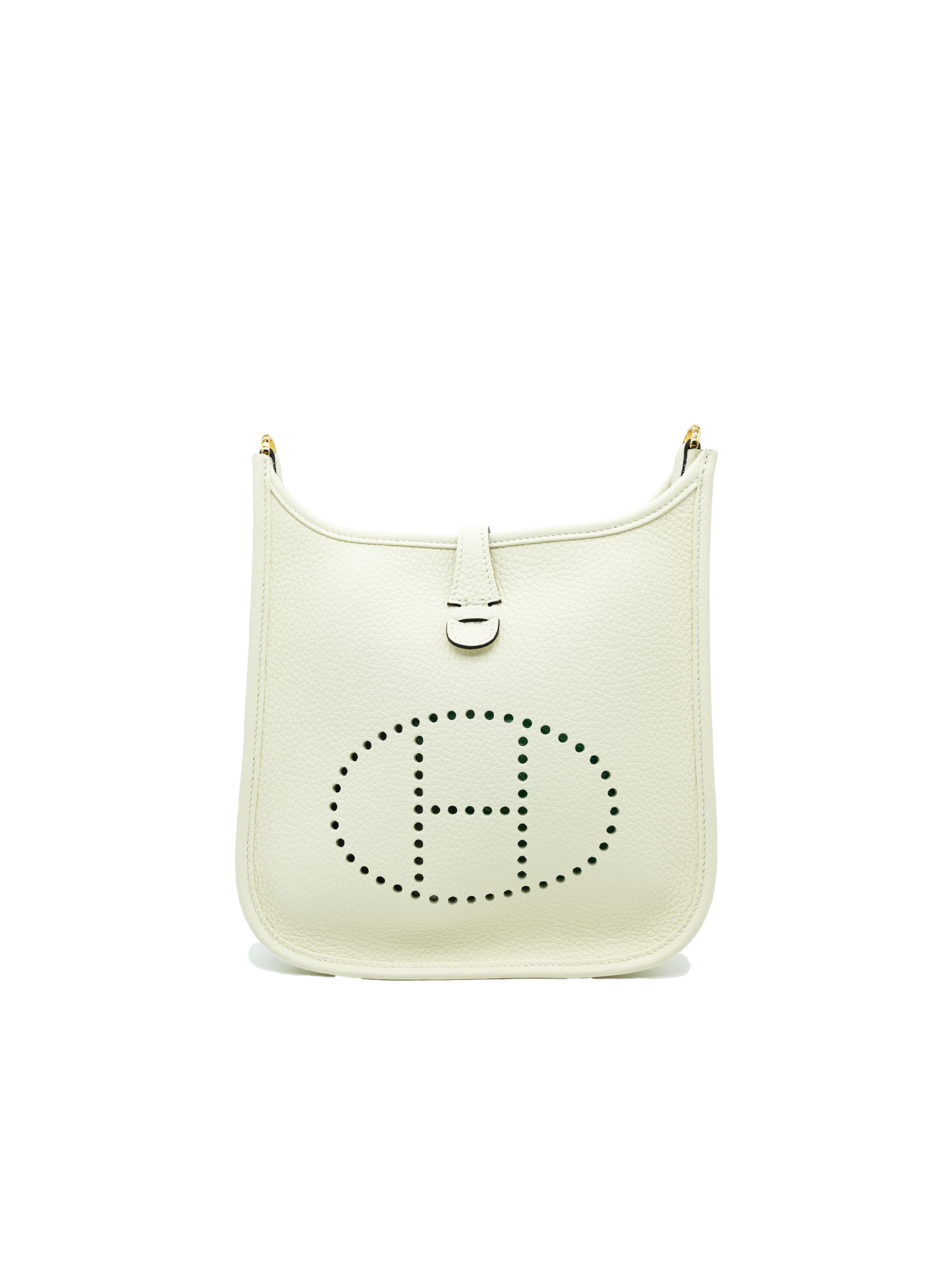 NEW HERMÈS EVELYNE 23 TAURILLON CLEMENCE CREAM GHW