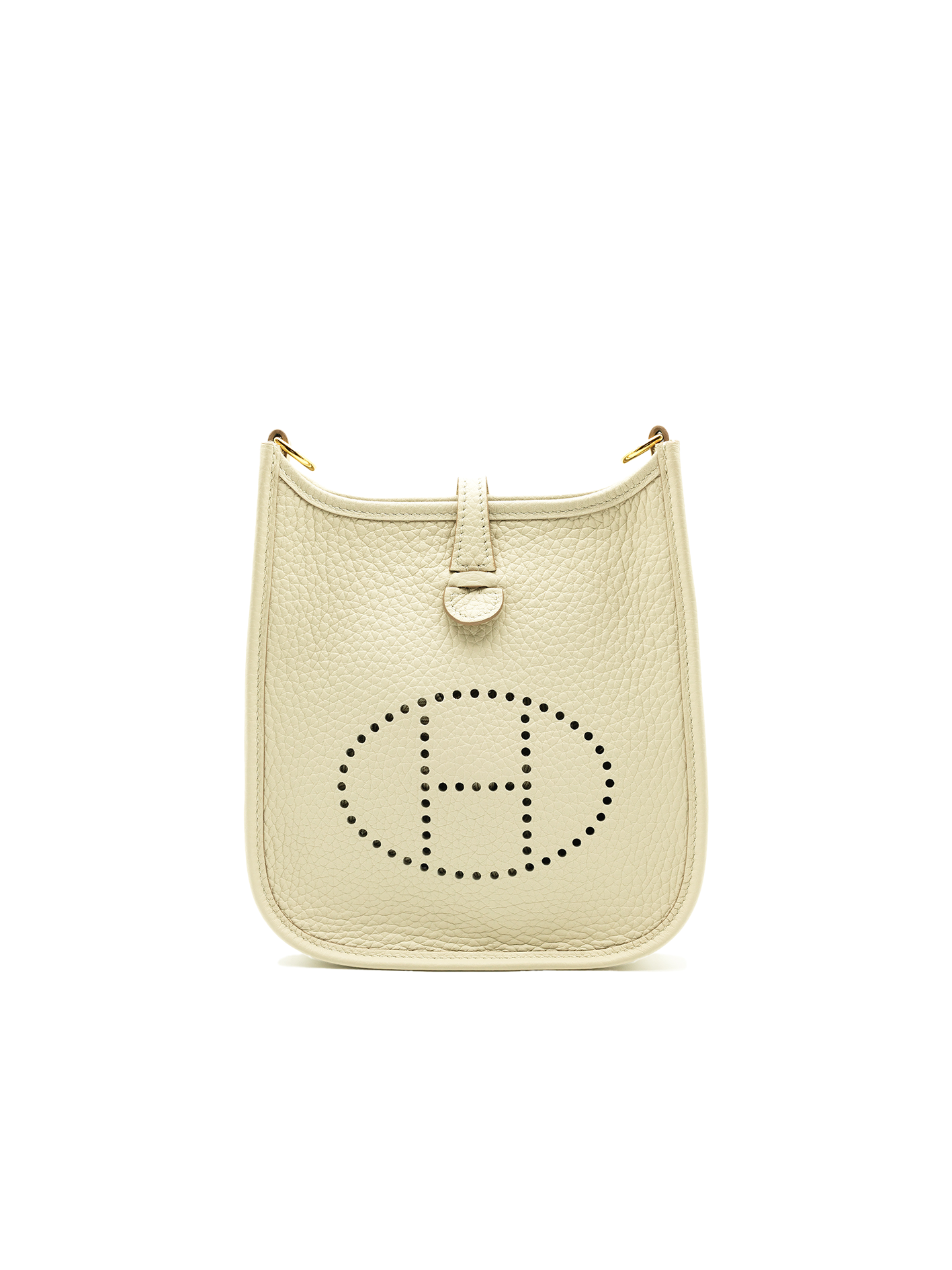 NEW HERMES MINI EVELYNE TAURILLON CLEMENCE BETON GHW