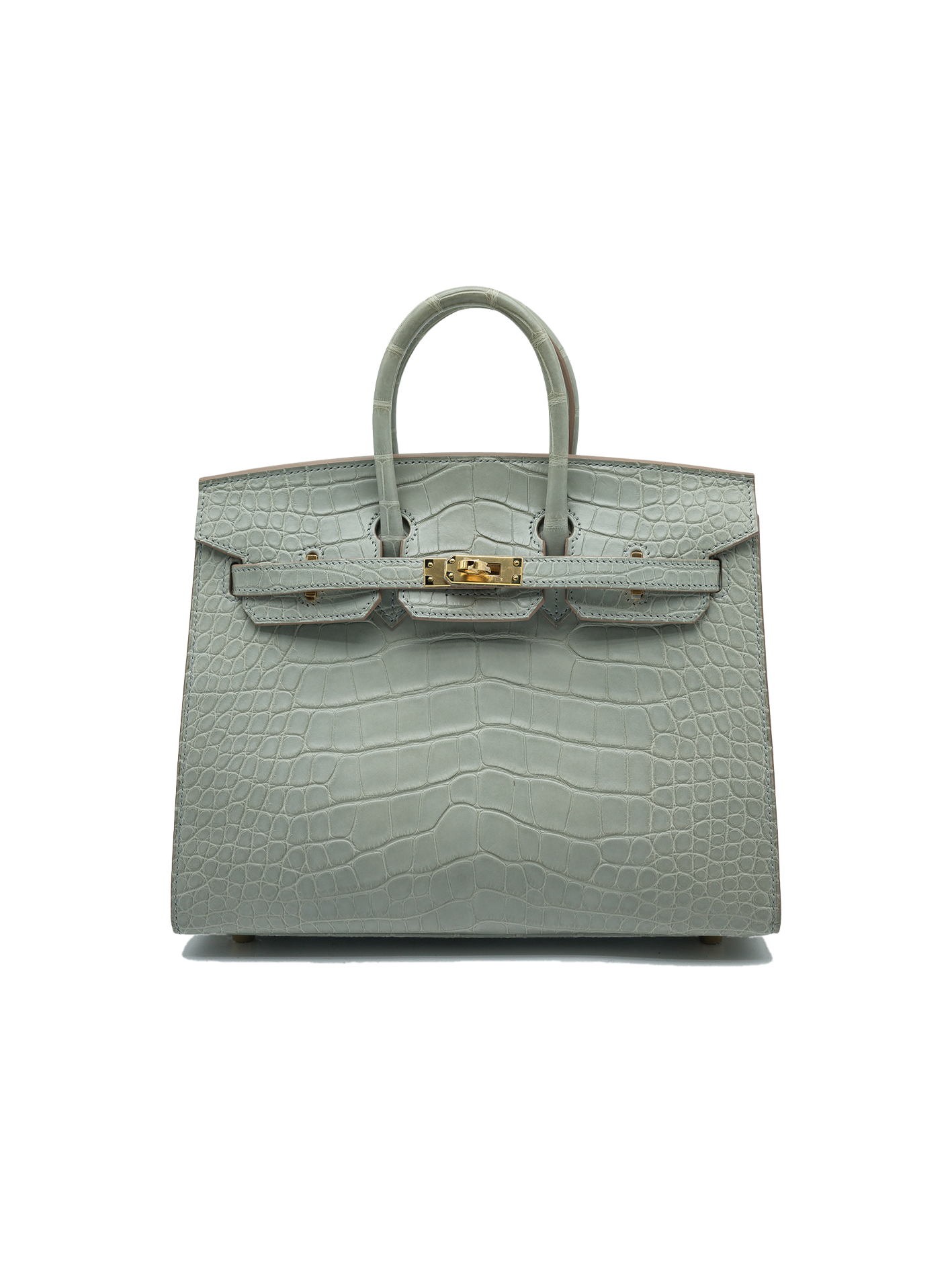 PRE-LOVED HERMÈS BIRKIN 25 ALLIGATOR CROCODILE GRIS PEARL GHW