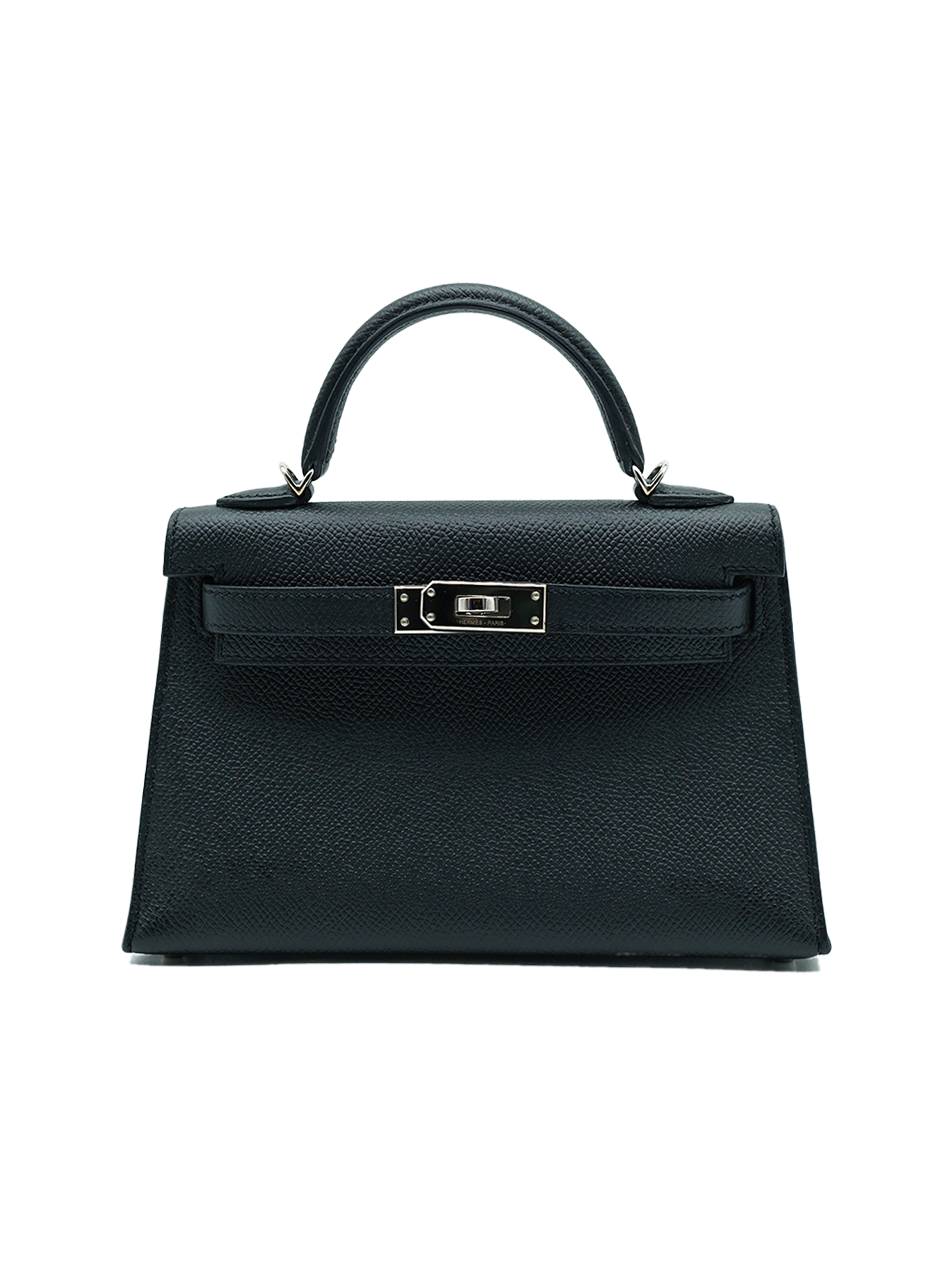 PRE-LOVED HERMÈS MINI KELLY II EPSOM BLACK PHW