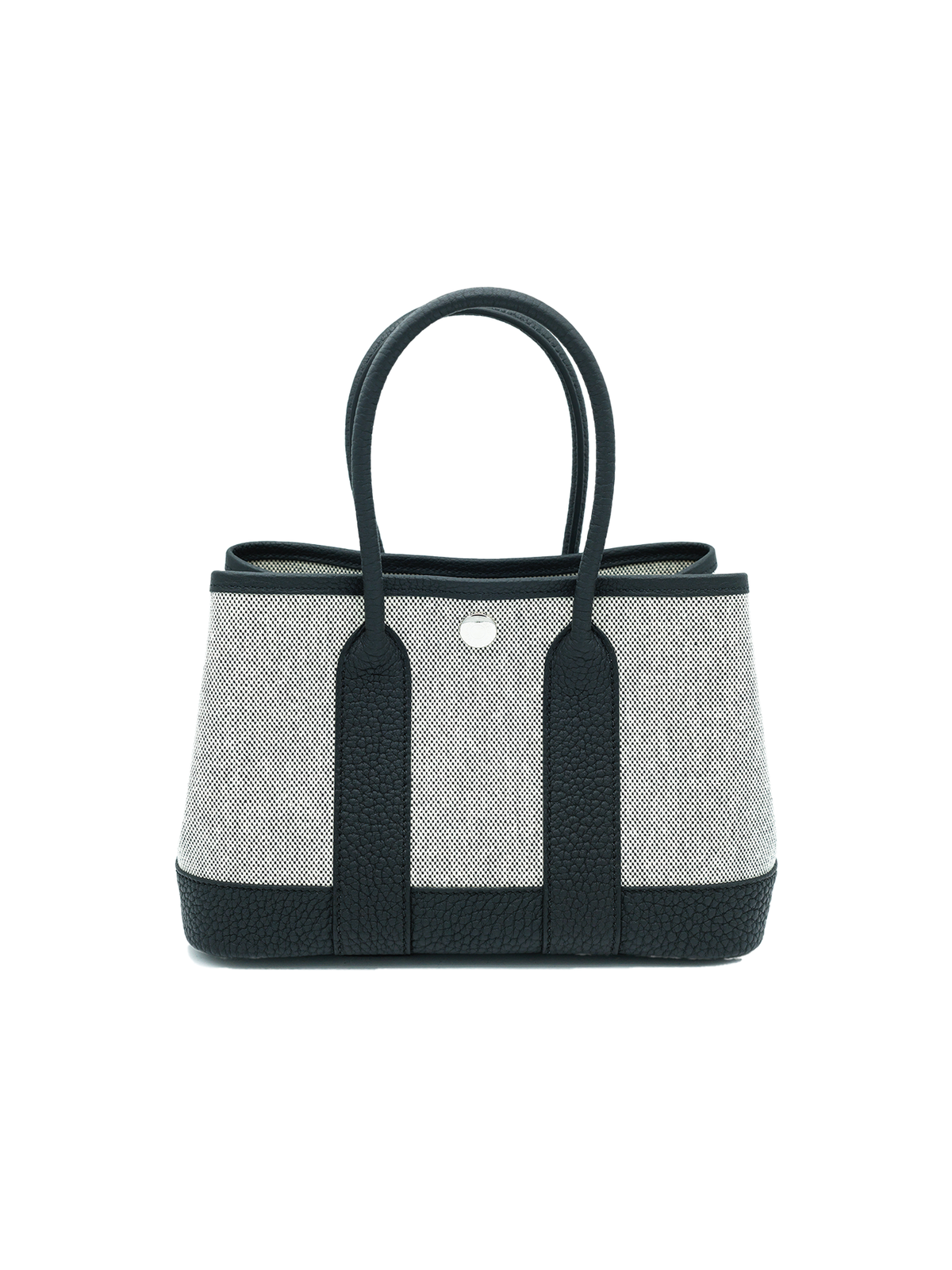 NEW HERMÈS MINI GARDEN PARTY TOILE/ NEGONDA BLACK PHW