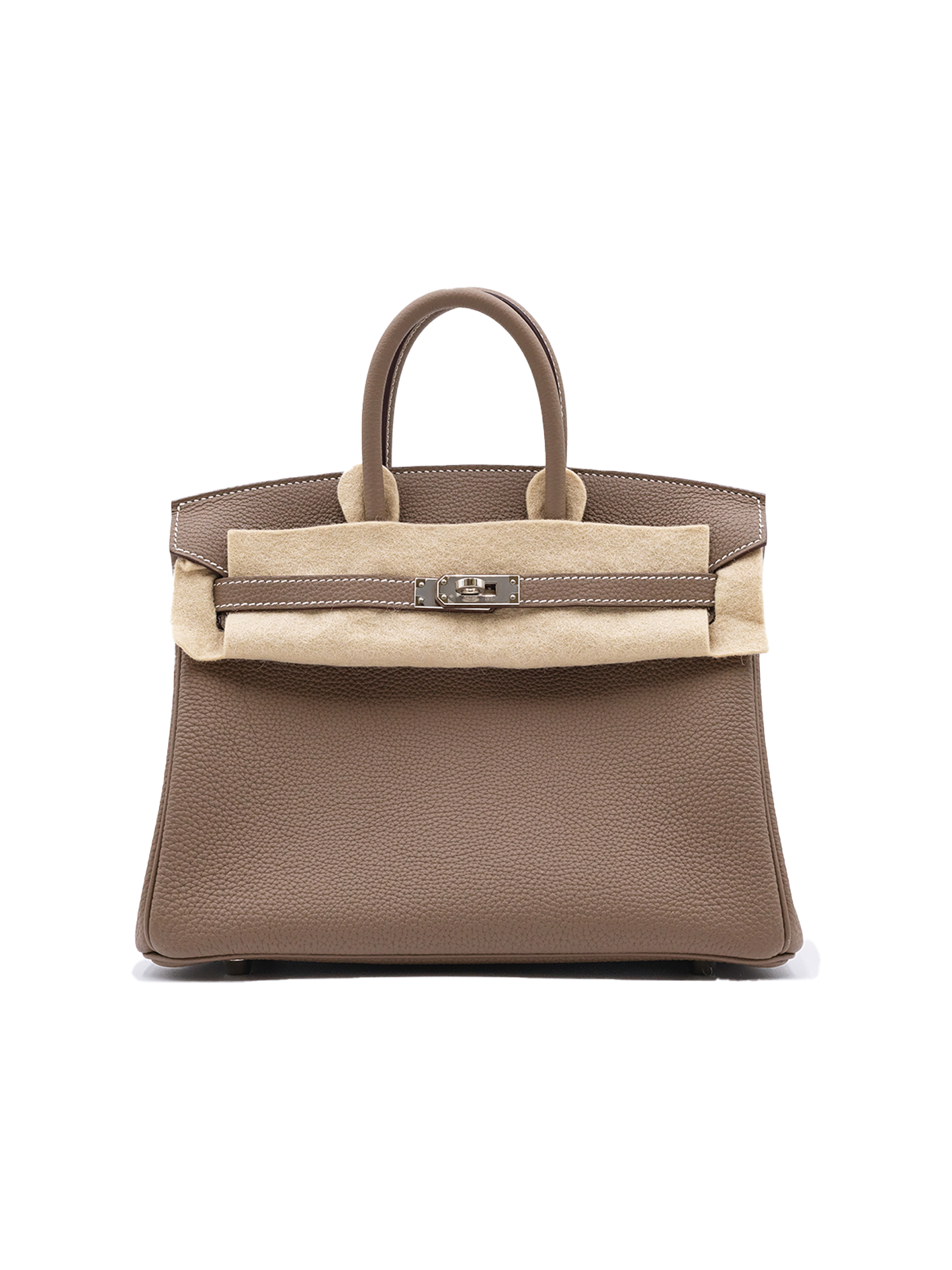 USED HERMES BIRKIN 25 TOGO ETOUPE PHW