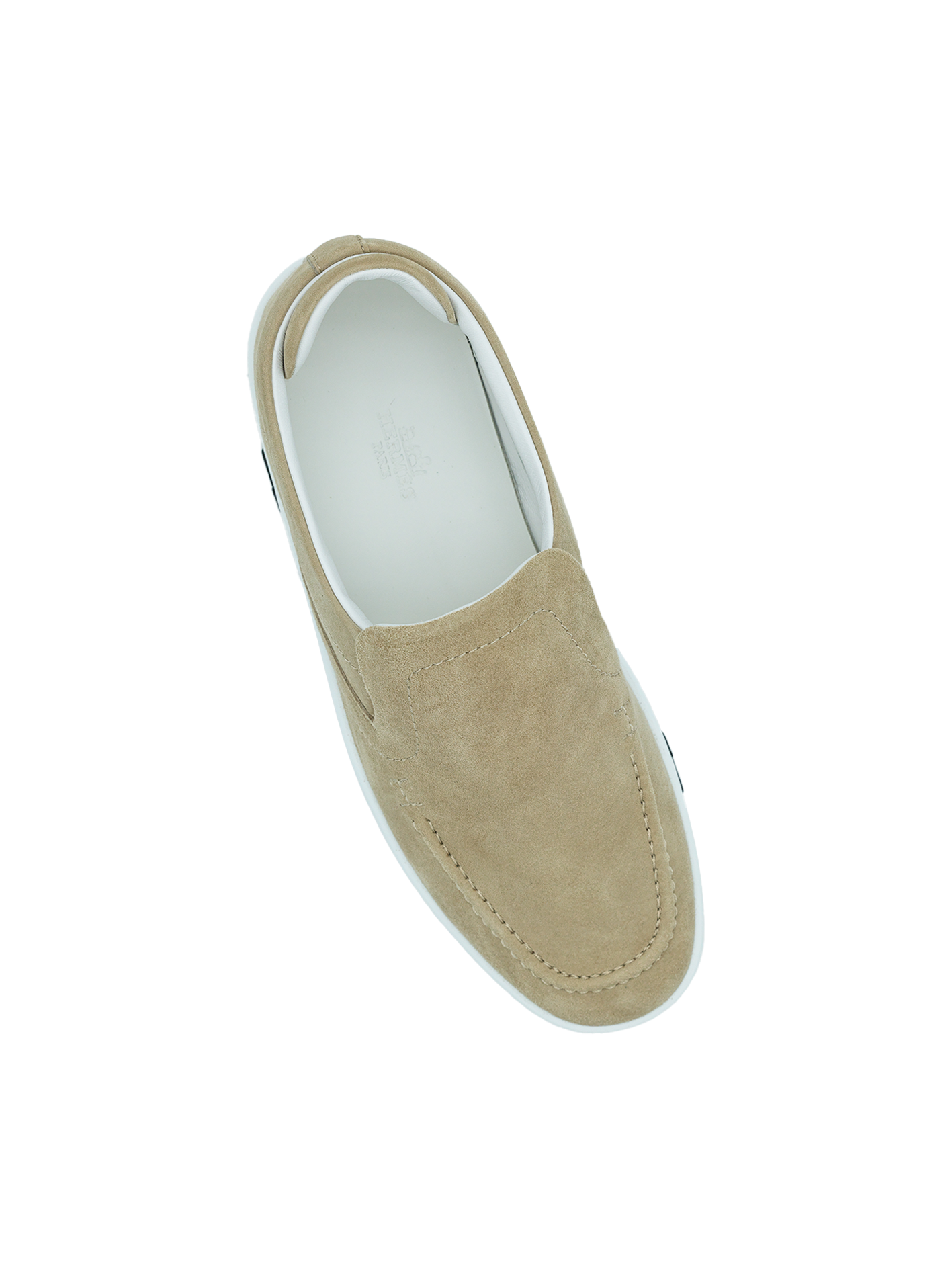 NEW HERMÈS KIDDY SLIP-ON SNEAKER BEIGE CAMEL