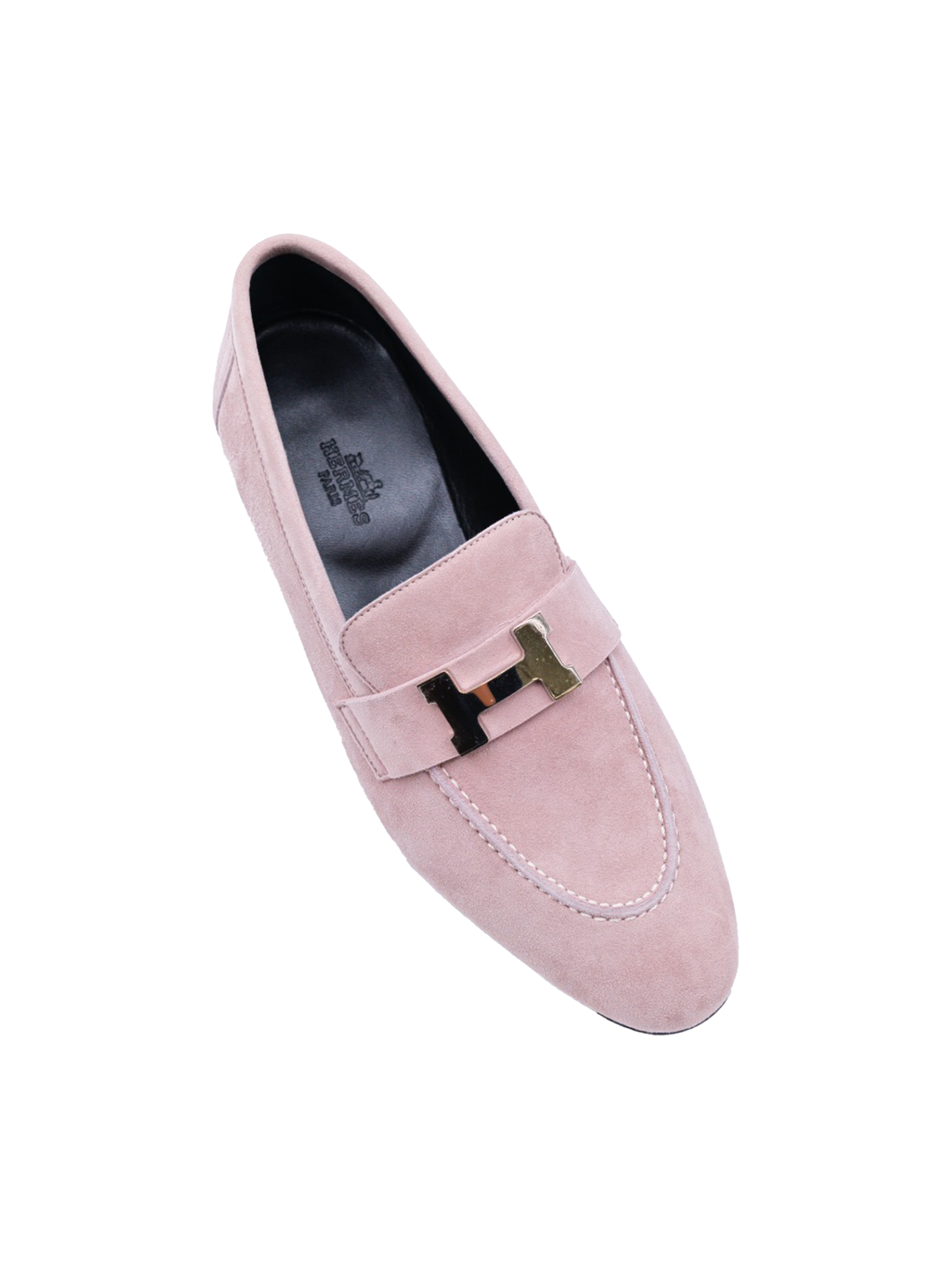 NEW PARIS H LOGO LOAFERS ROSE PORCELAINE