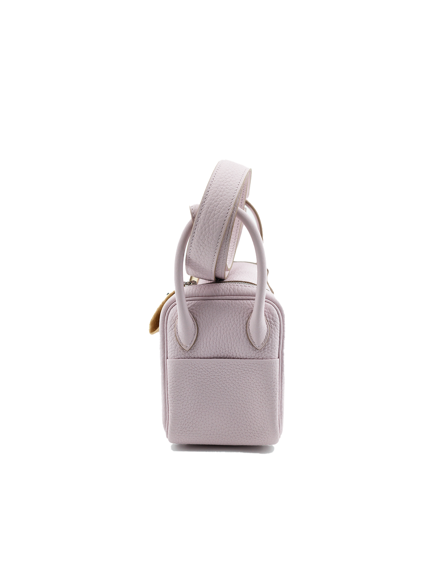 PRE-LOVED HERMES MINI LINDY TAURILLON CLEMENCE MAUVE PALE PHW