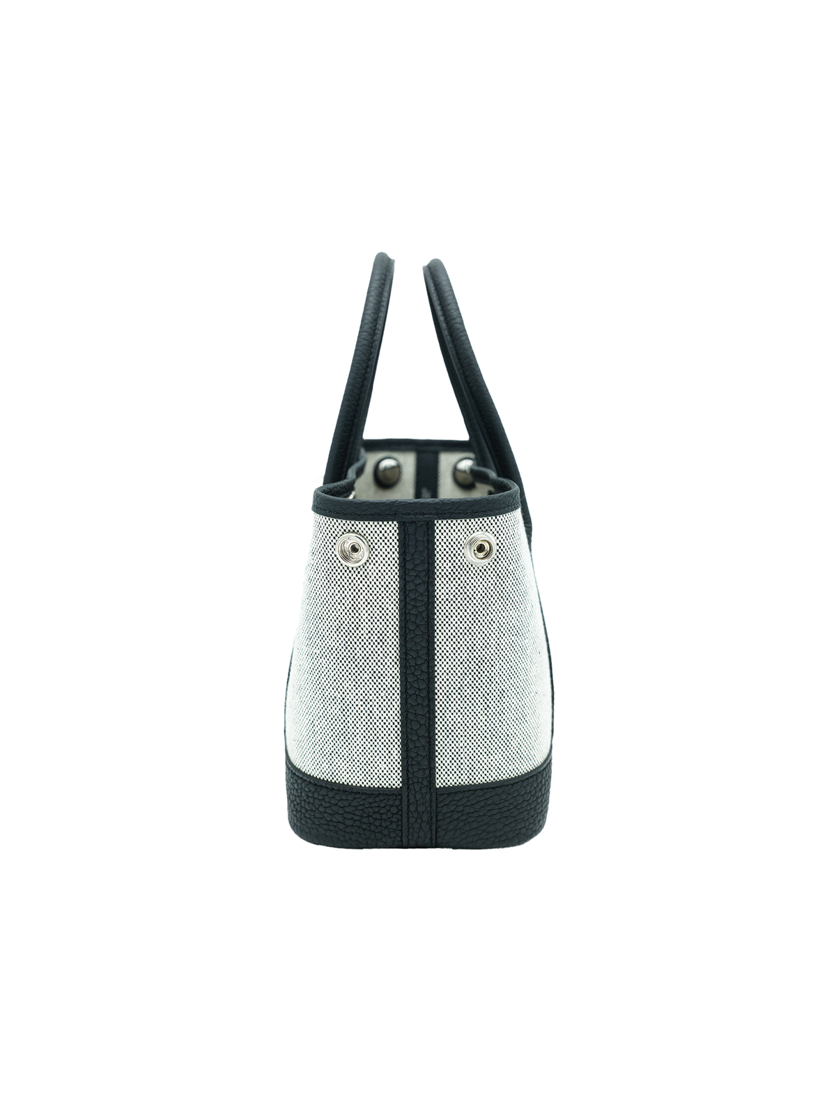 NEW HERMÈS MINI GARDEN PARTY TOILE/ NEGONDA BLACK PHW