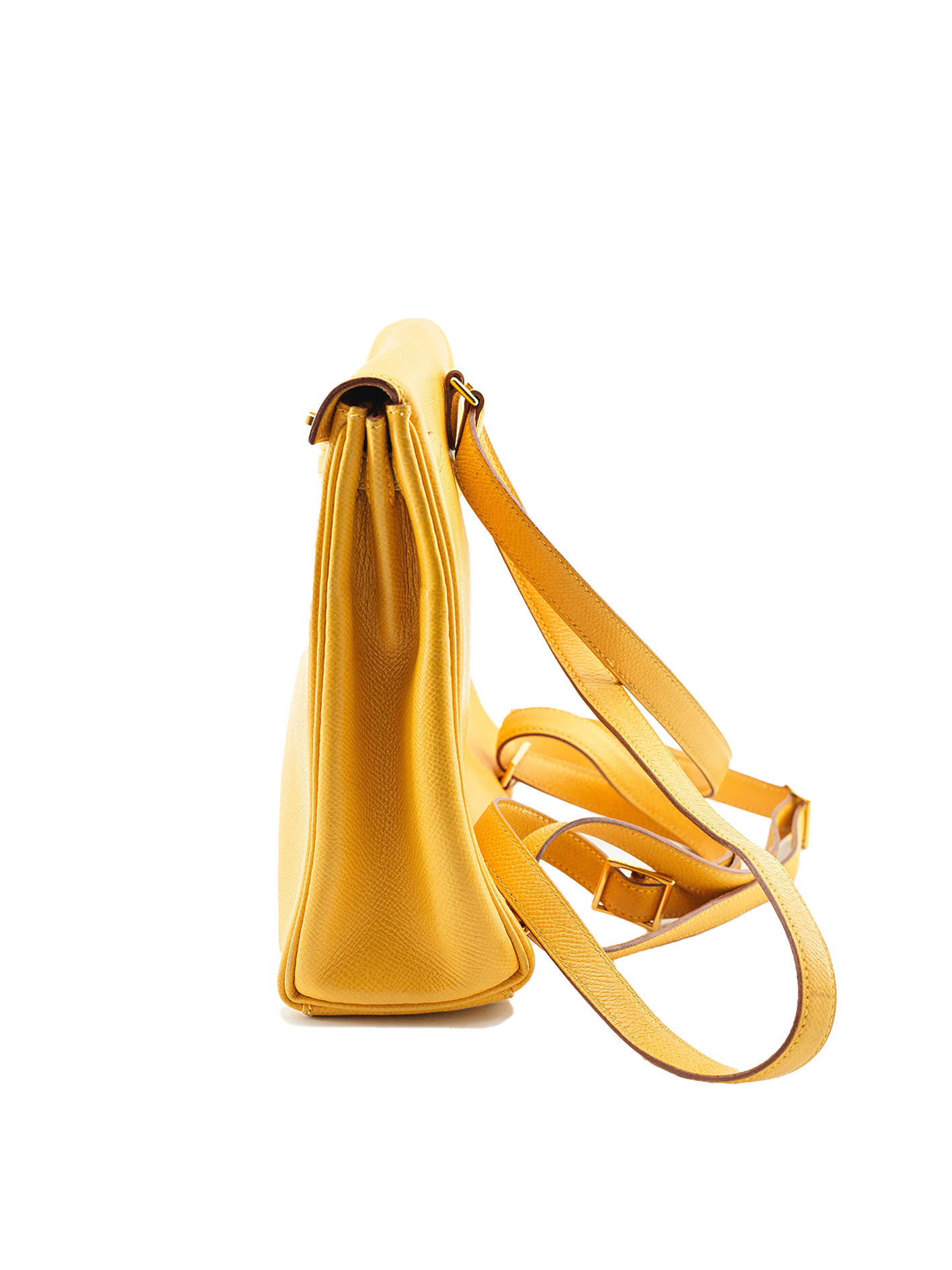 PRE-LOVED HERMES KELLY ADO COURCHEVEL JAUNE D'OR GHW