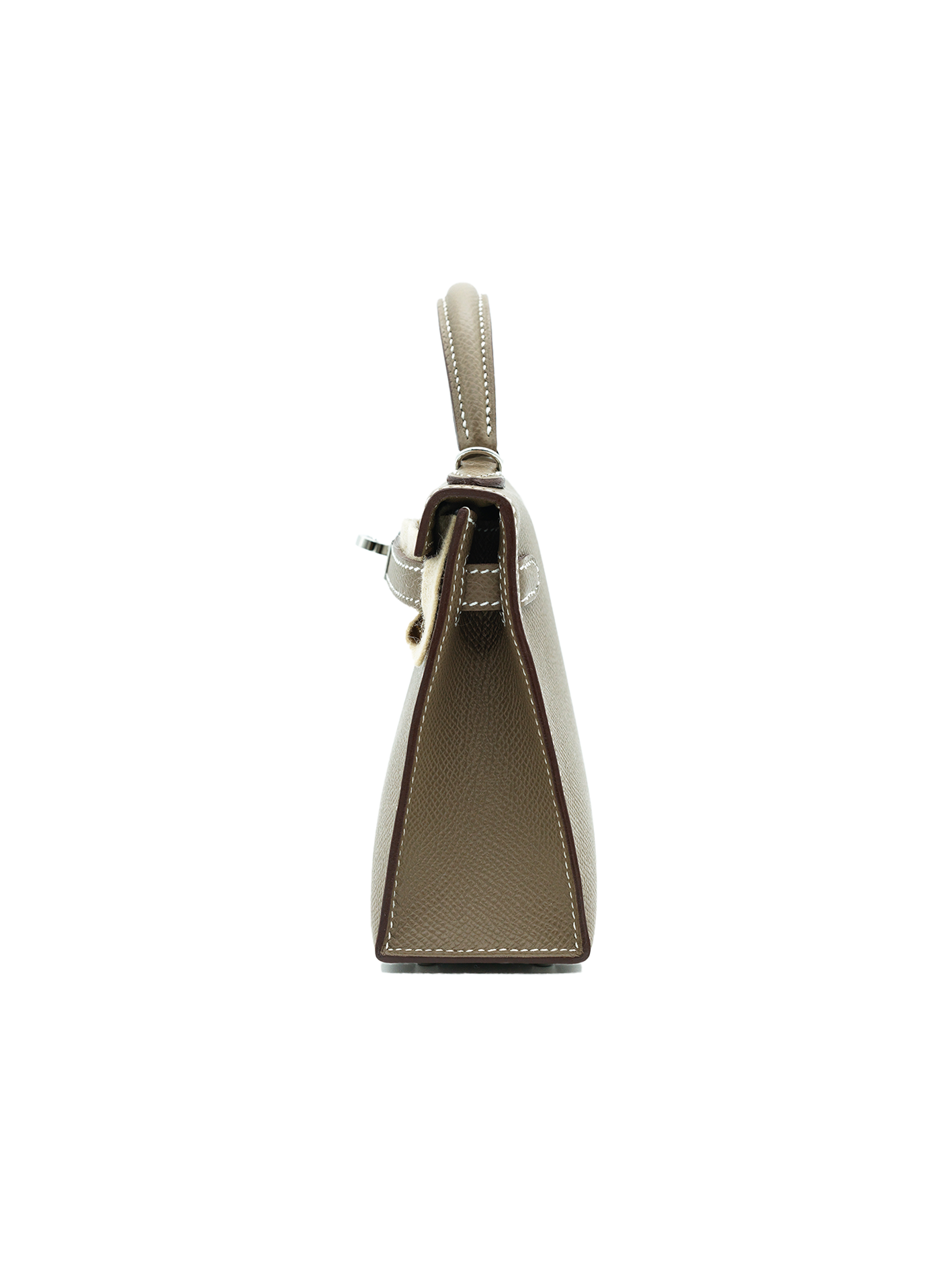 NEW HERMÈS MINI KELLY II EPSOM ETOUPE PHW