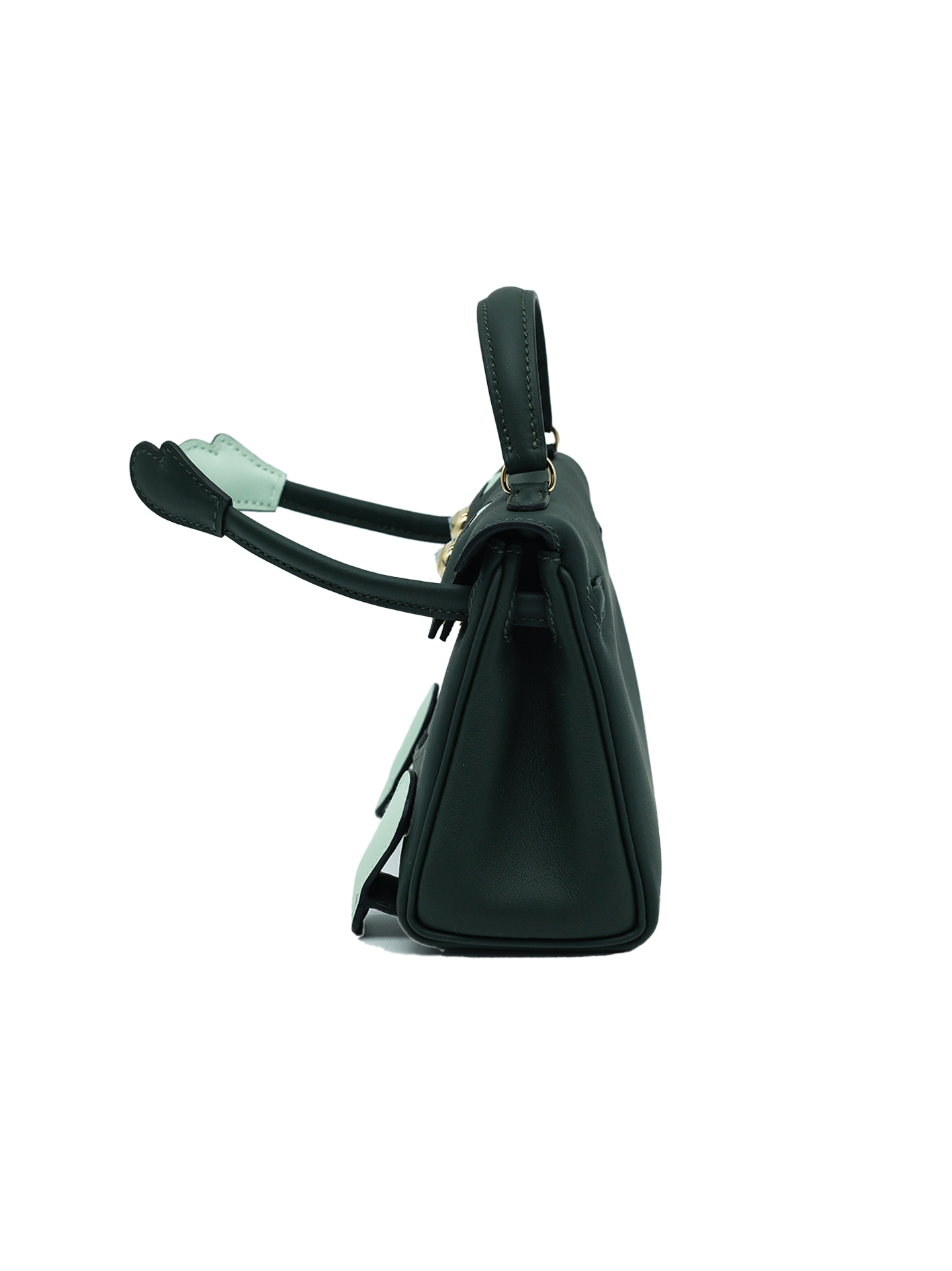 PRE-LOVED HERMÈS QUELLE IDOLE KELLY DOLL SWIFT VERT FONCÉ/ VERT PEPPERMINT PBHW