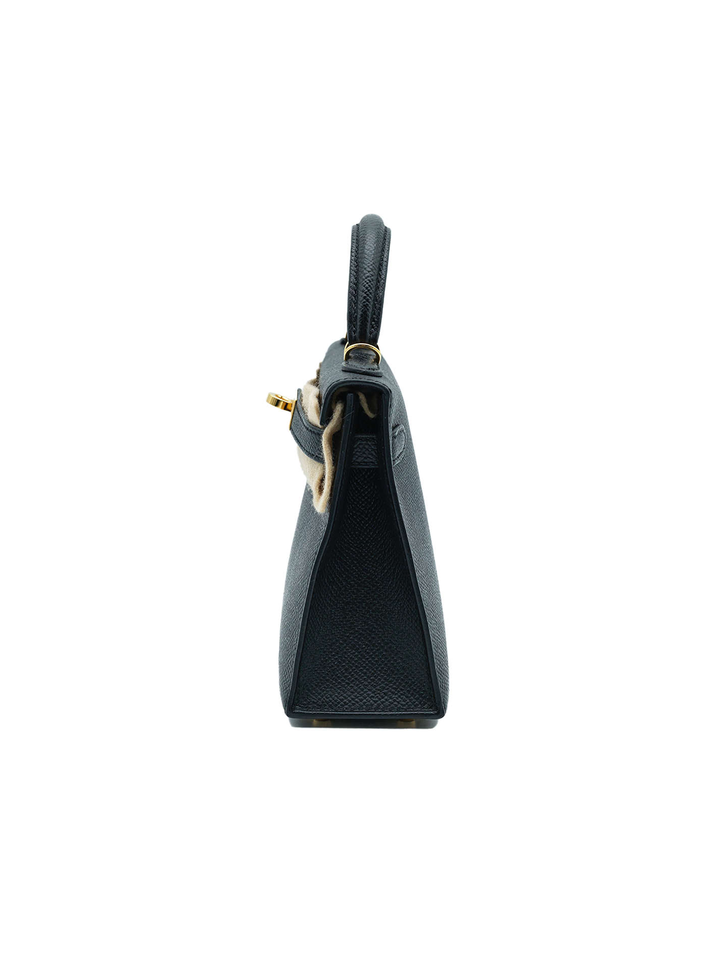 USED HERMES MINI KELLY II EPSOM BLACK GHW