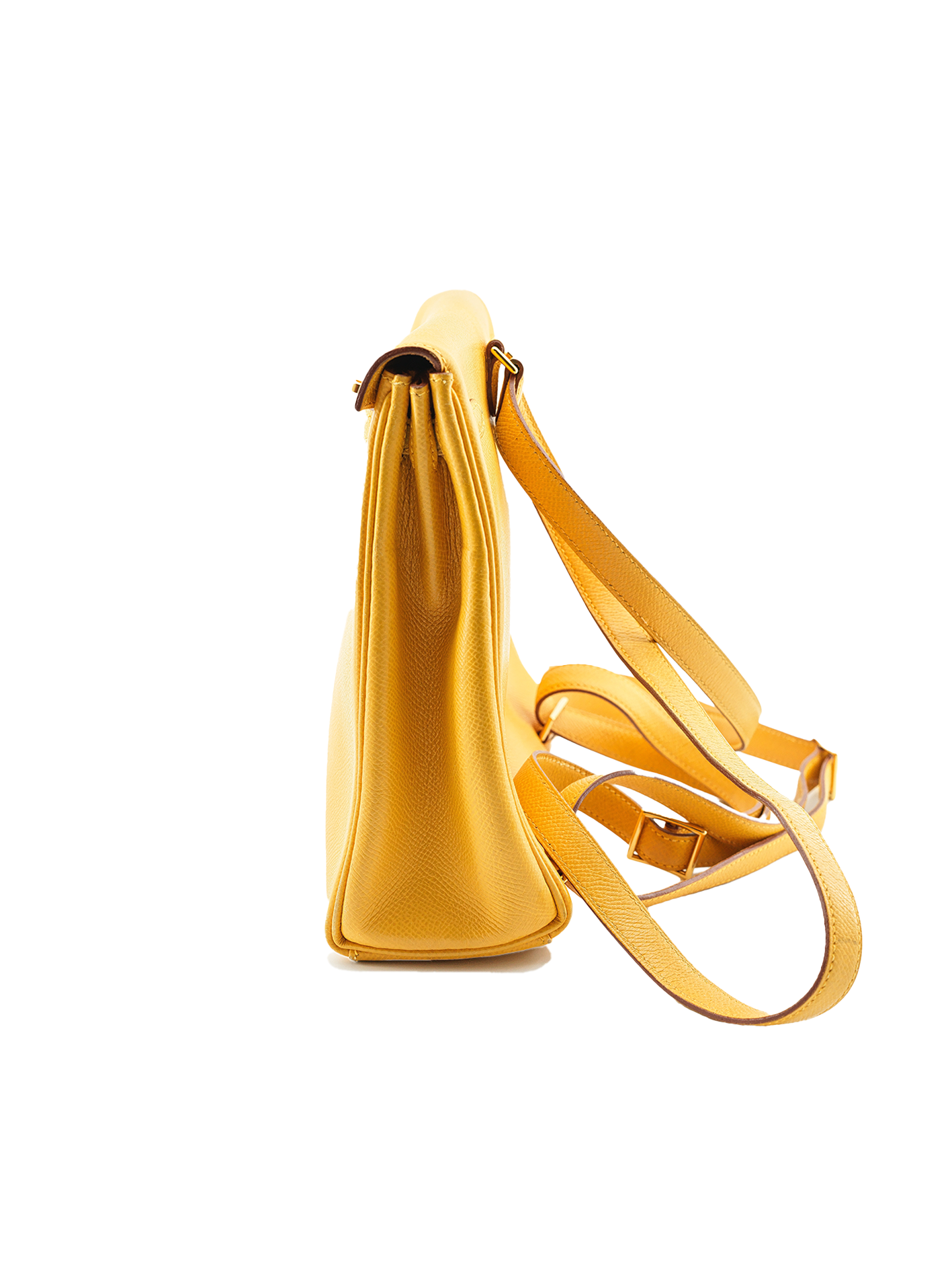 二手爱马仕 KELLY ADO COURCHEVEL JAUNE D'OR GHW