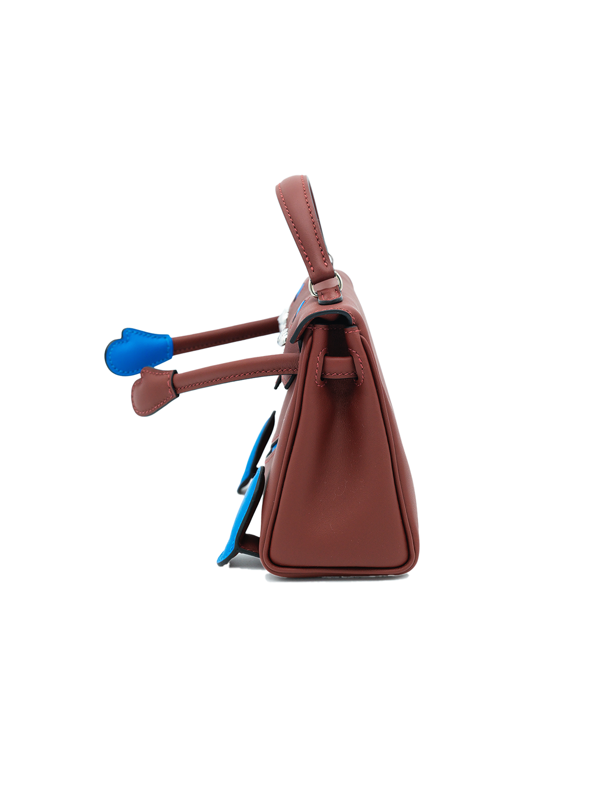 NEW HERMÈS QUELLE IDOLE KELLY DOLL SWIFT ROUGE H/ BLUE HYDRA PHW