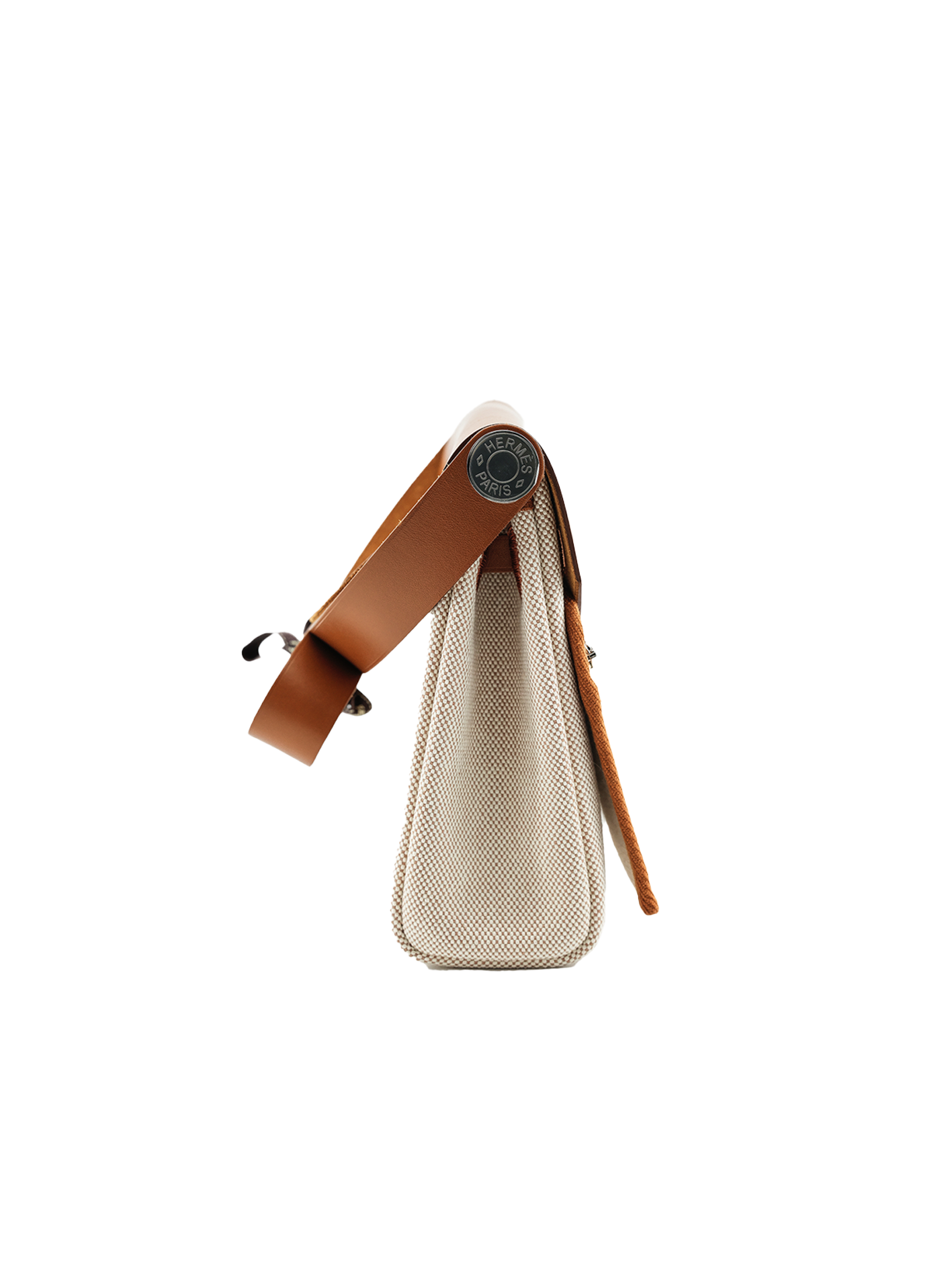 二手爱马仕迷你 HERBAG TOILE/ SWIFT ECRU/ BEIGE PHW