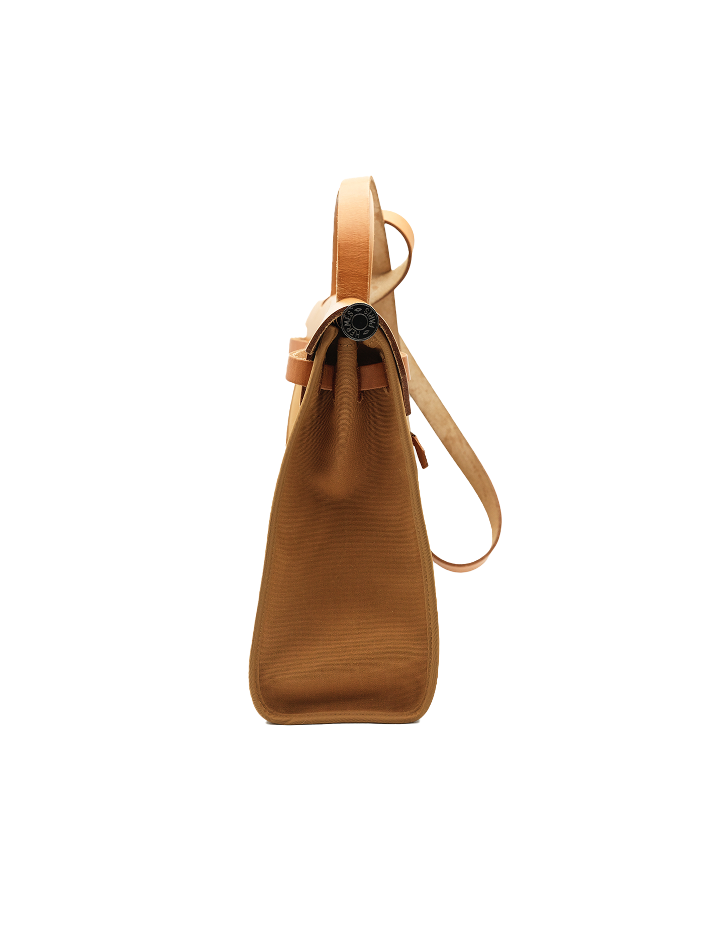 二手爱马仕 HERBAG 31 ZIP TOILE 沙丘色/天然黑貂色 PHW