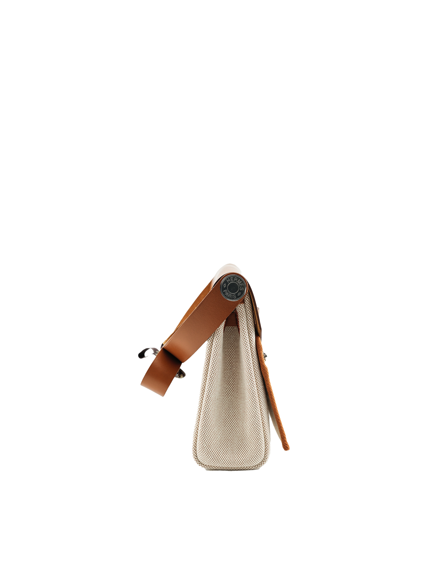 PRE-LOVED HERMES MINI HERBAG TOILE/ SWIFT ECRU/ BEIGE PHW