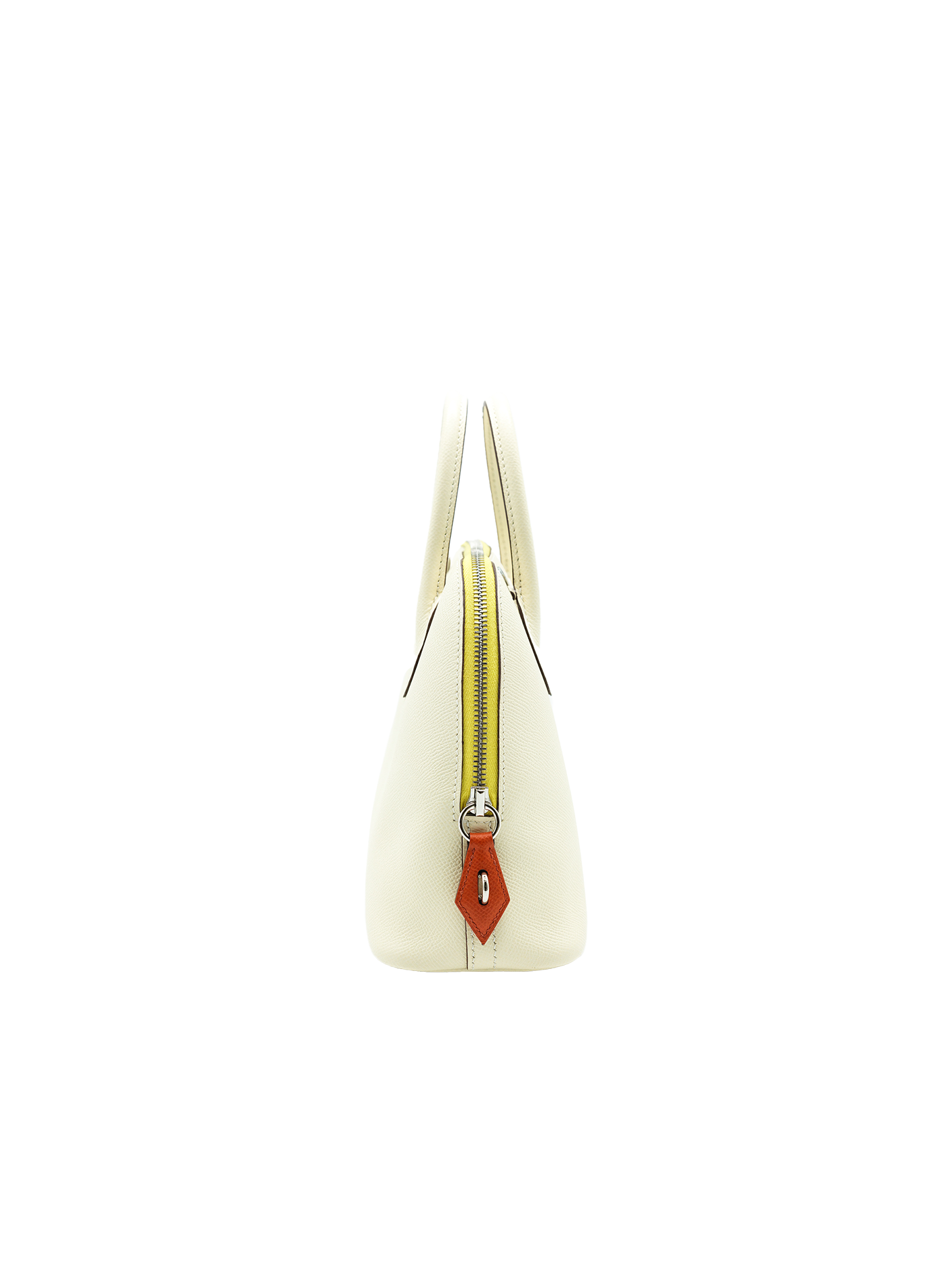 PRE-LOVED HERMÈS BOLIDE 25 EPSOM NATA/ LIME/ ORANGE H PHW