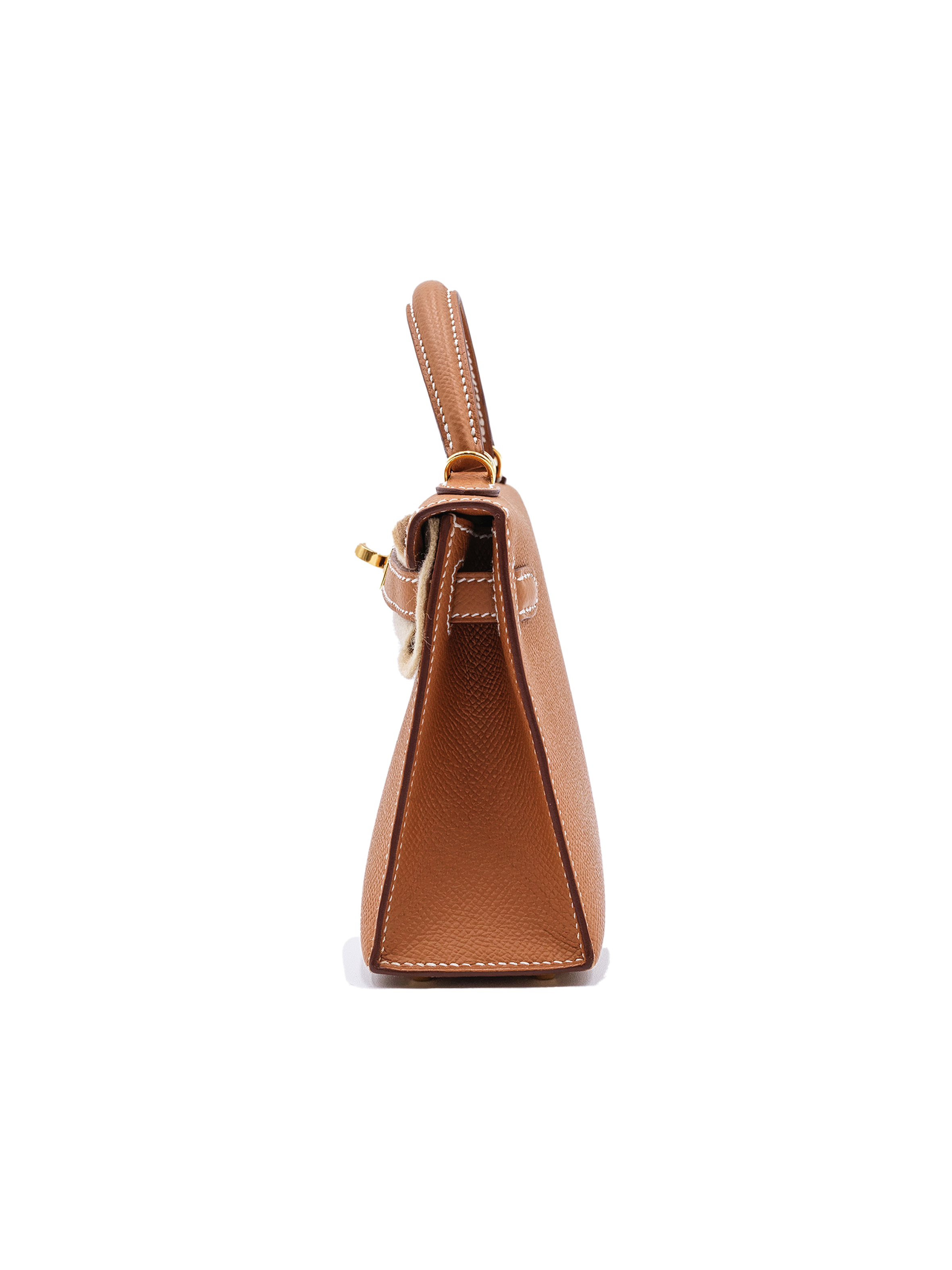 USED HERMES MINI KELLY II EPSOM GOLD GHW