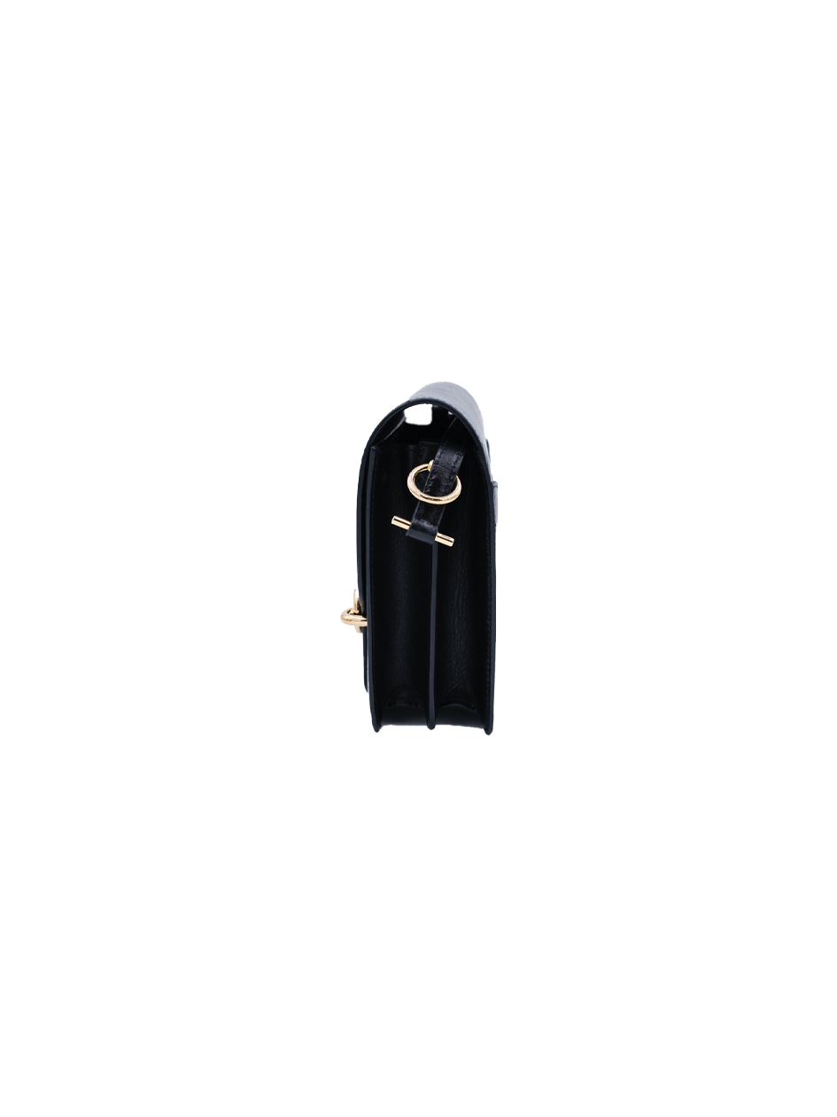 USED HERMES MINI ROULIS EVERGRAIN LEATHER BLACK PBHW