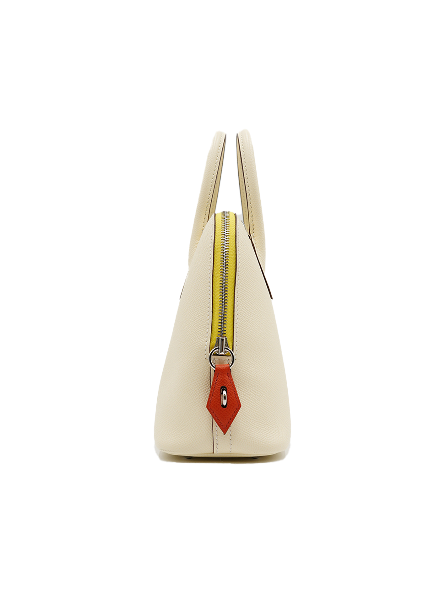 PRE-LOVED HERMES BOLIDE 25 EPSOM NATA/ LIME/ ORANGE PHW