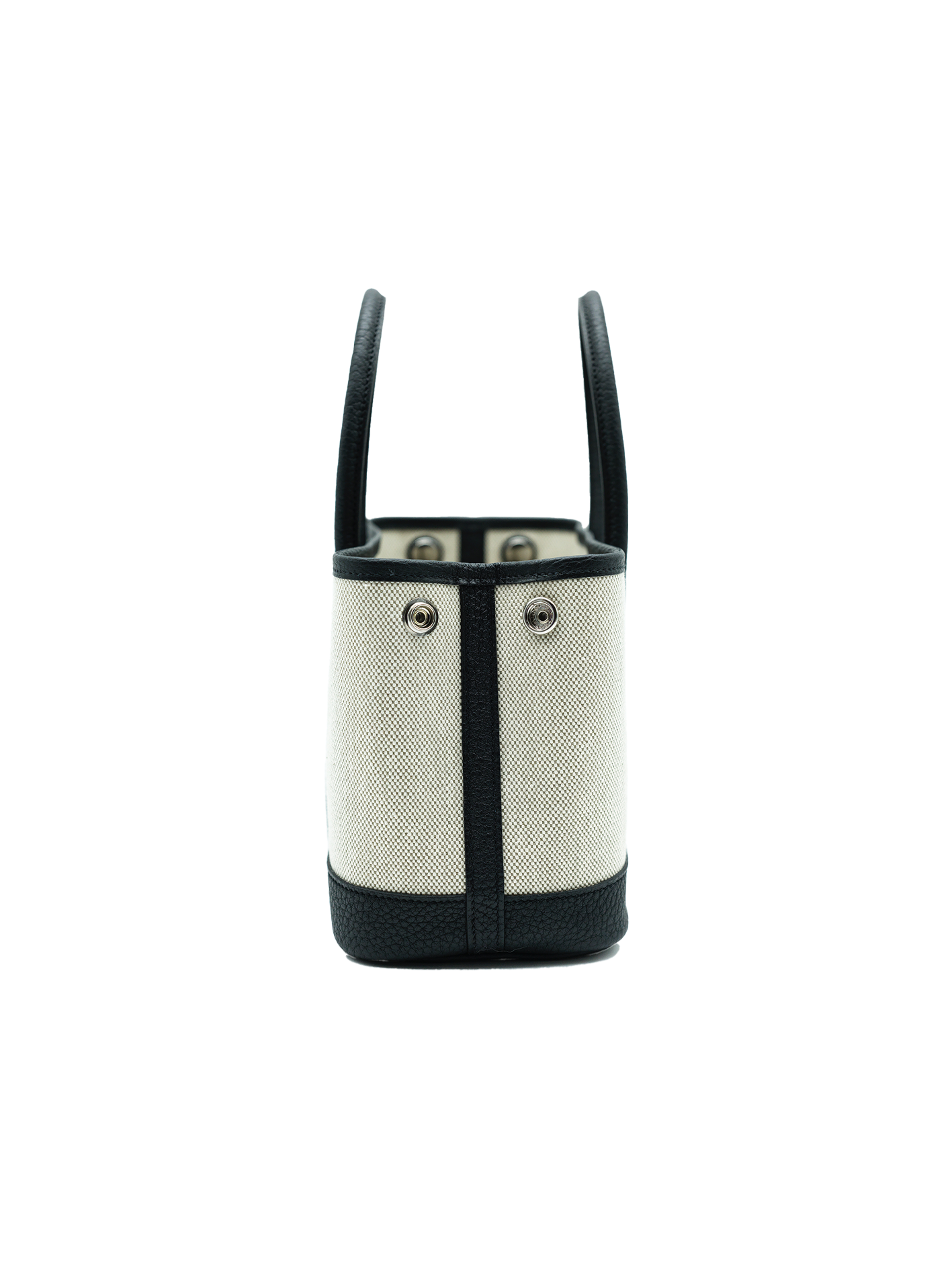 NEW HERMES MINI GARDEN PARTY TOILE/ NEGONDA BLACK PHW