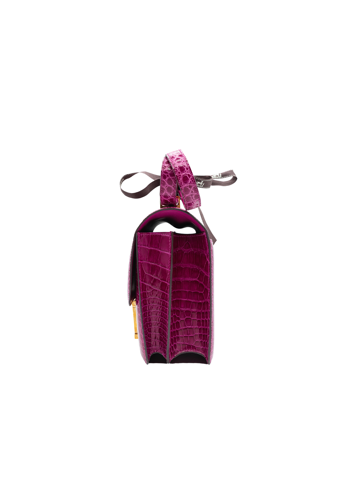 PRE-LOVED HERMÈS CONSTANCE 24 ALLIGATOR CROCODILE ROSE SCHEHERAZA GHW