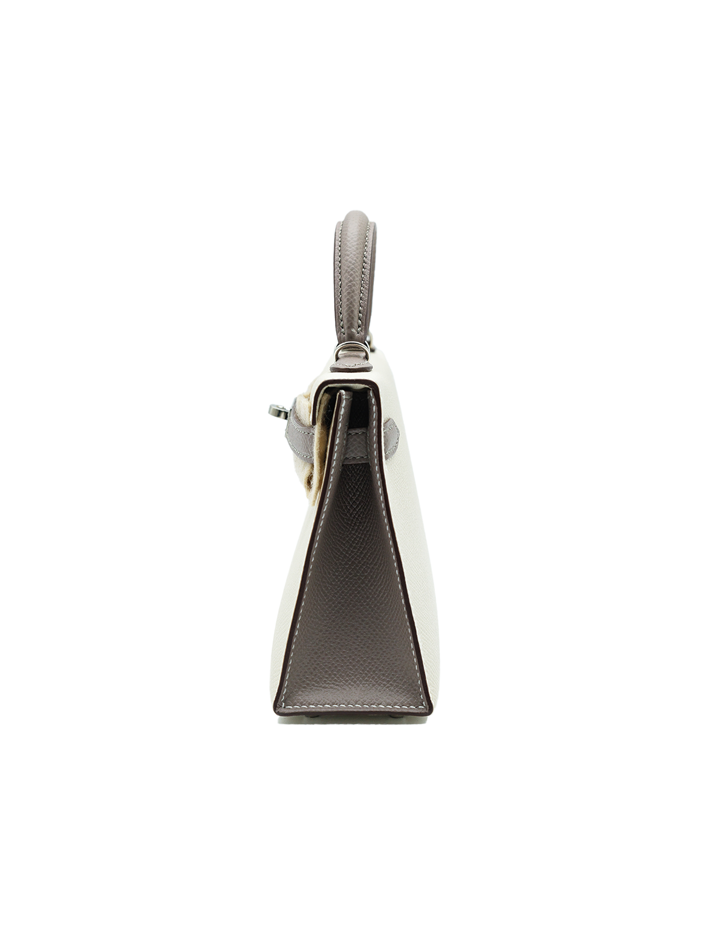 PRE-LOVED HERMÈS MINI KELLY II EPSOM CRAIE/ GRIS ASPHALT PHW