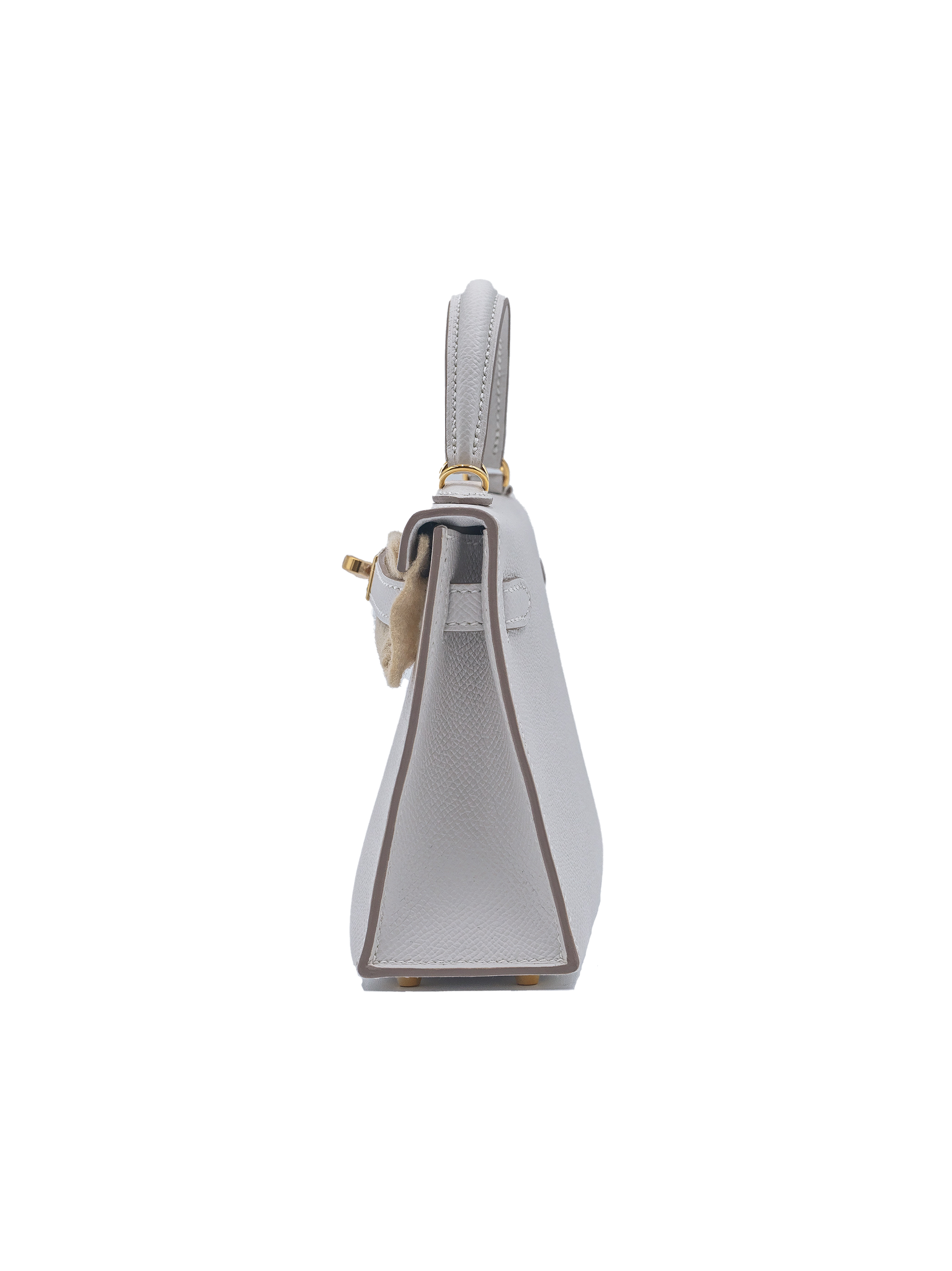 NEW HERMES MINI KELLY II EPSOM GRIS PALE GHW