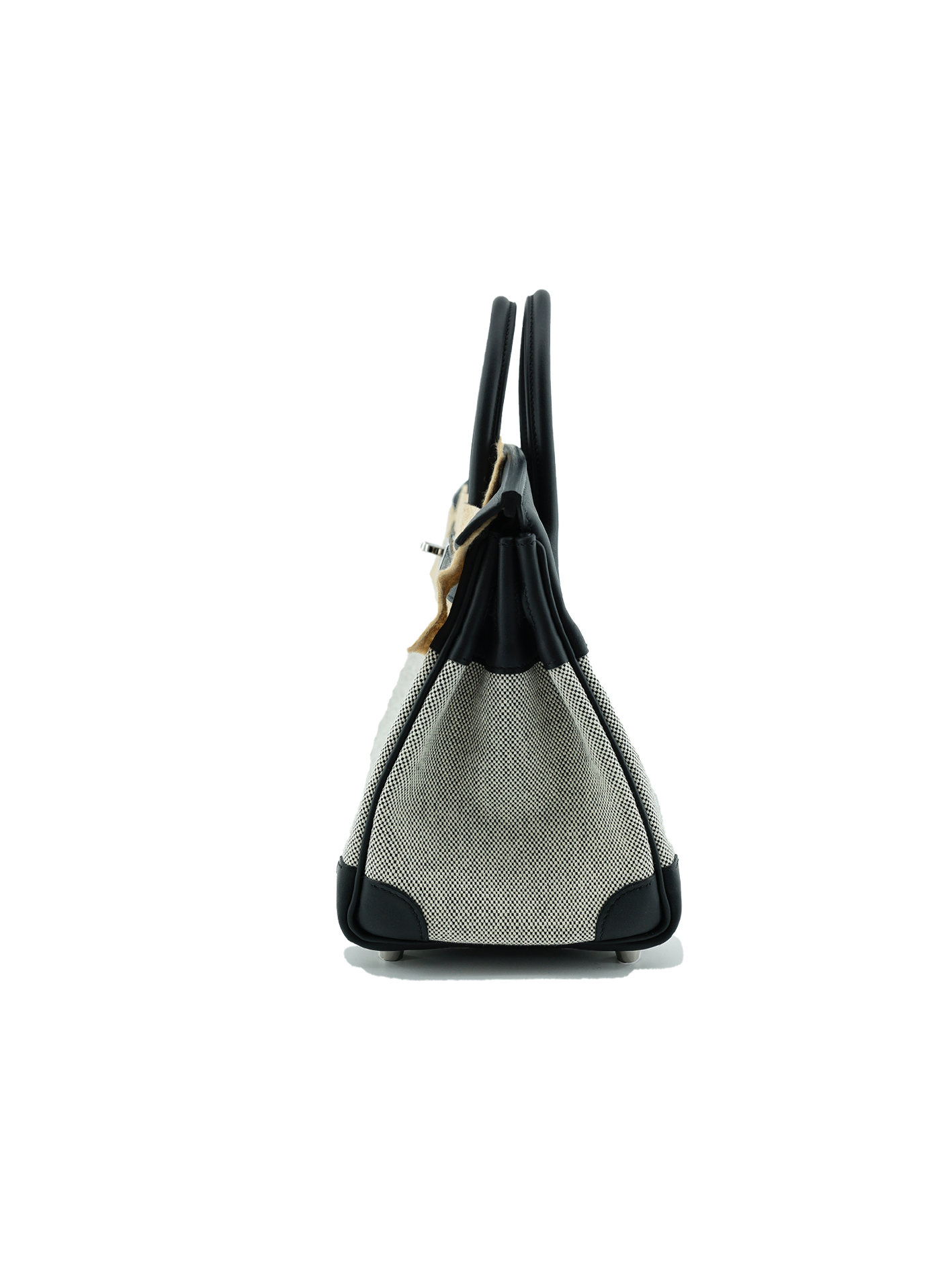 NEW HERMES BIRKIN 25 TOILE BLACK PHW