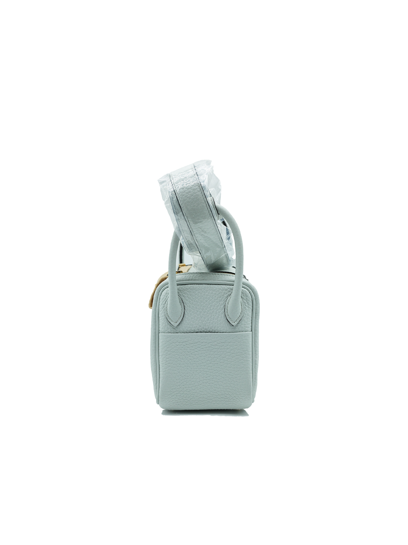 NEW HERMÈS MINI LINDY TAURILLON CLEMENCE GRIS PLATINE GHW
