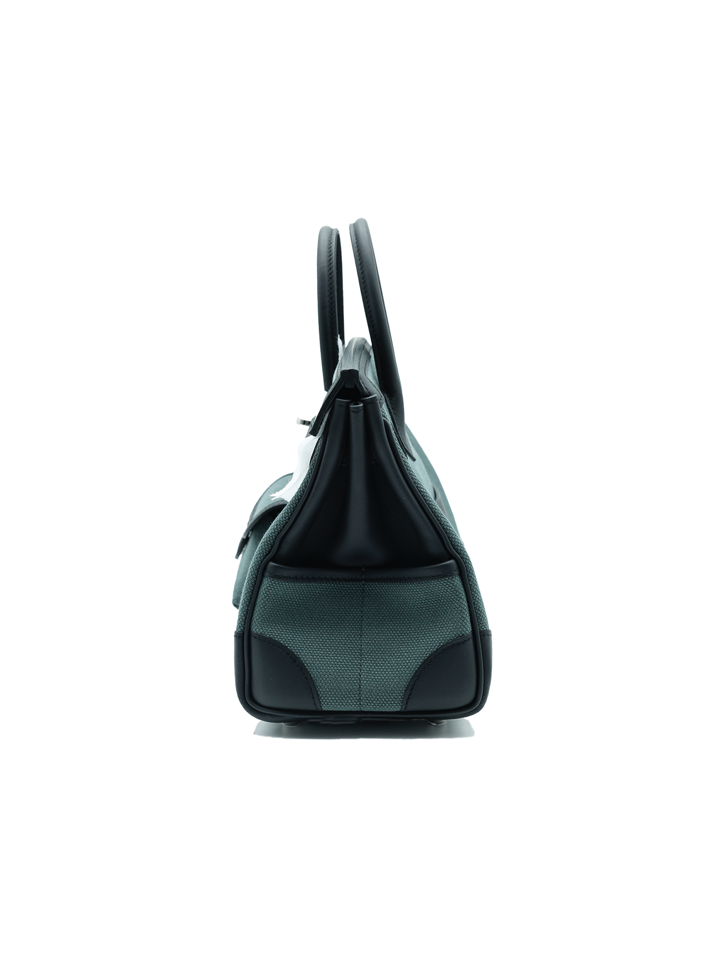 全新爱马仕铂金包 25 SWIFT/TOILE VERT MANGROVE PHW
