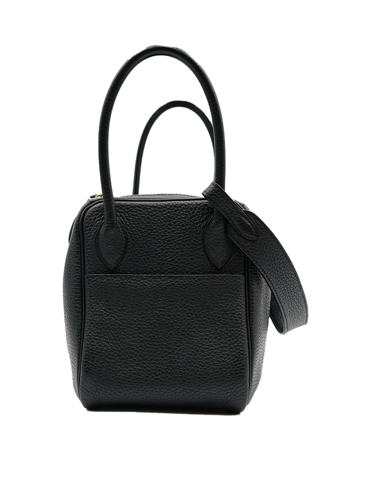 PRE-LOVED HERMES LINDY 26 TAURILLON CLEMENCE BLACK GHW