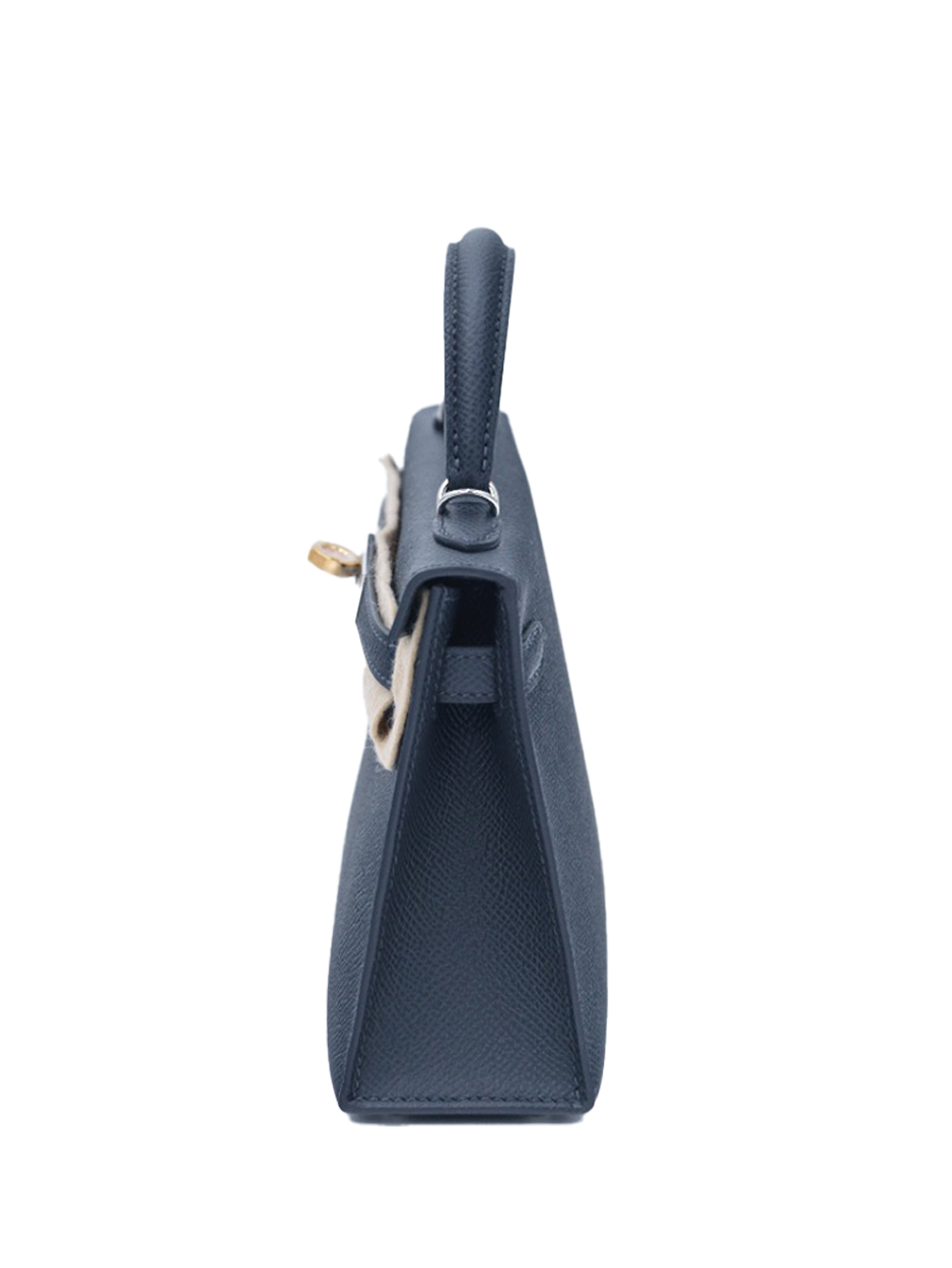 NEW HERMES MINI KELLY II EPSOM GRIS ARDOISE CT