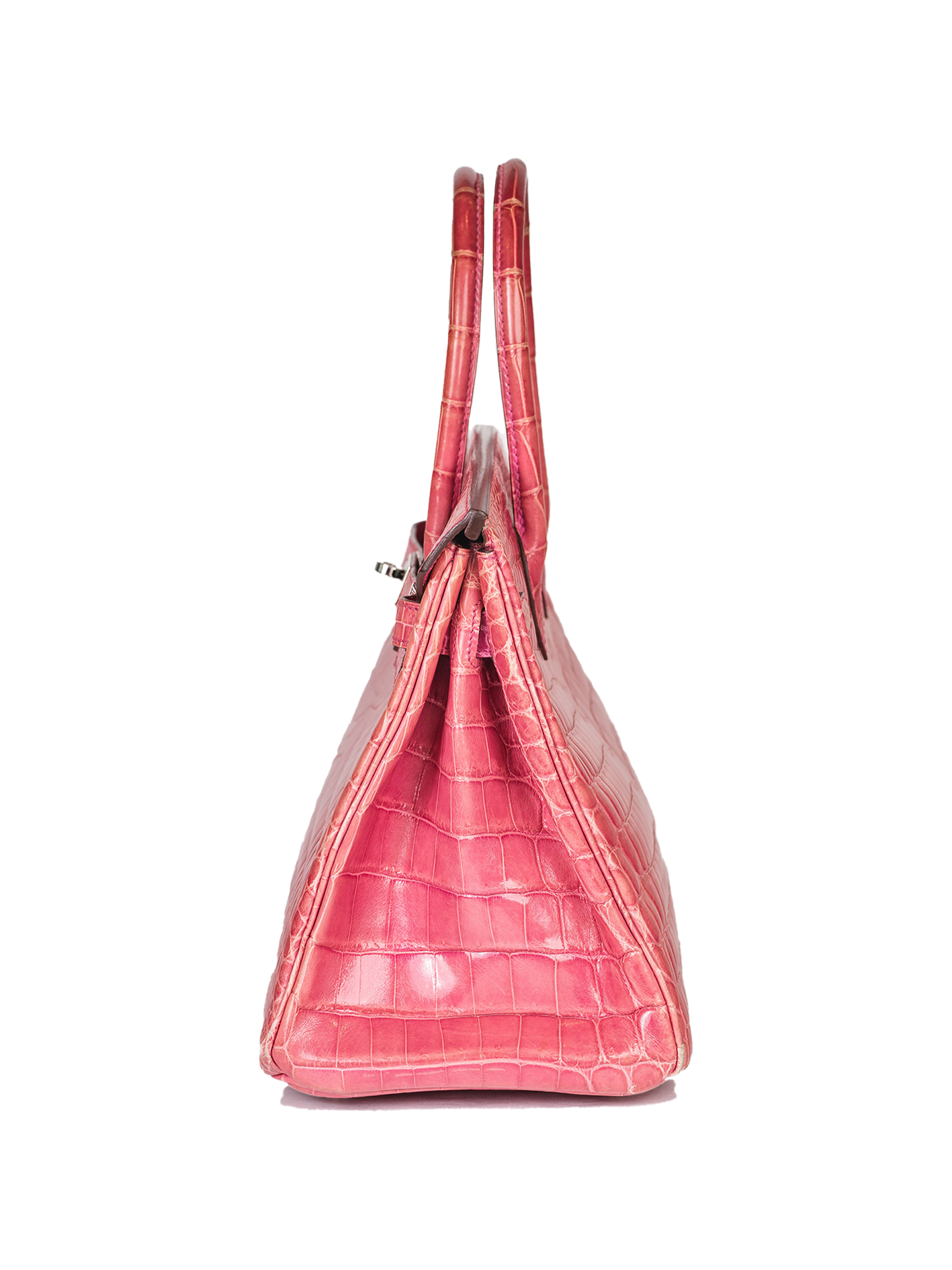 USED HERMES BIRKIN 30 NILOTICUS CROCODILE BOUGAINVILLIER GHW