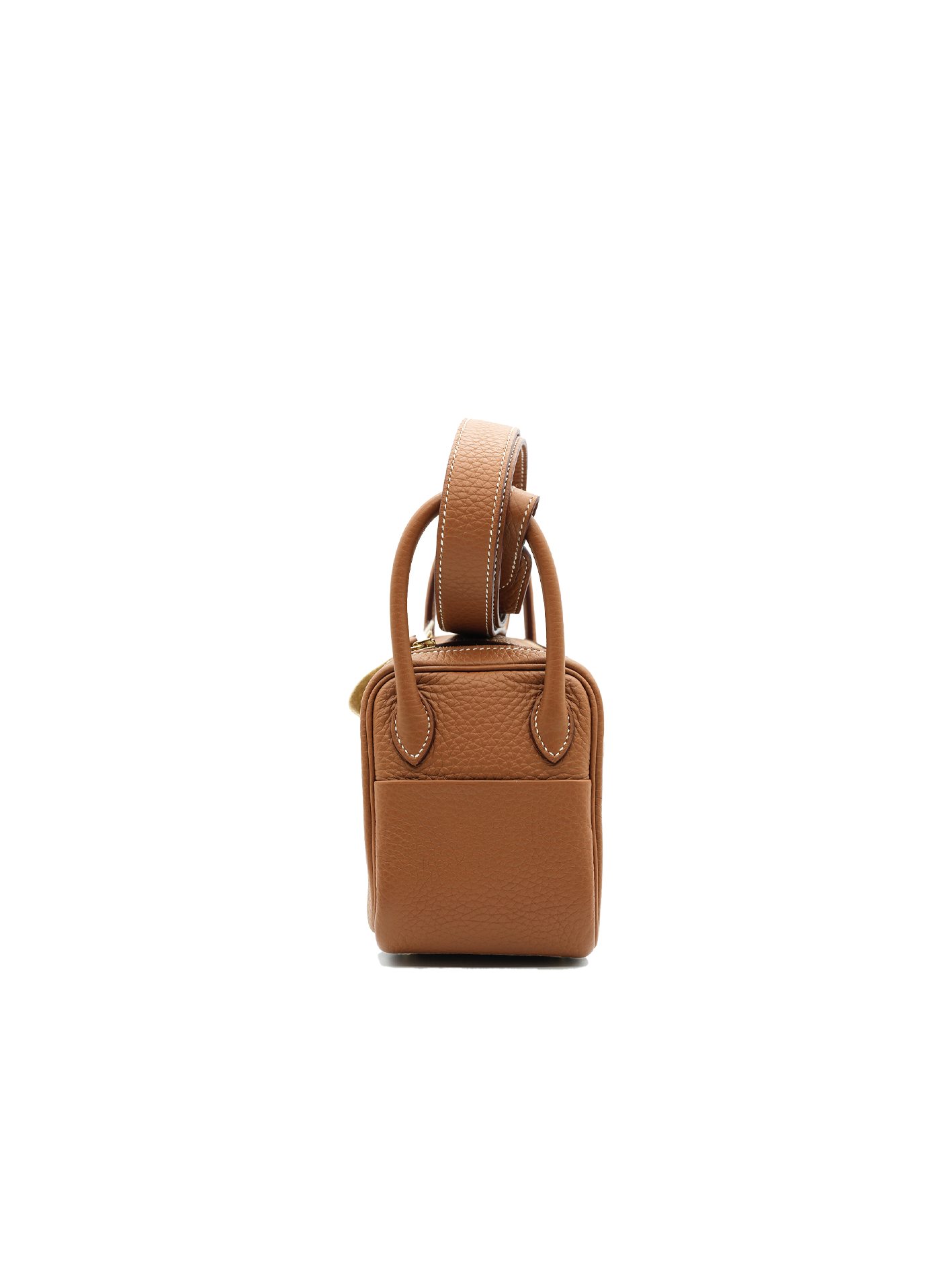 PRE-LOVED HERMÈS MINI LINDY TAURILLON CLEMENCE GOLD GHW