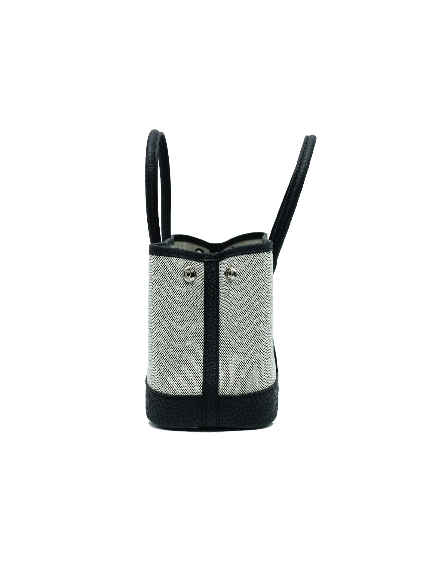 NEW HERMES MINI GARDEN PARTY TOILE/ NEGONDA BLACK PHW