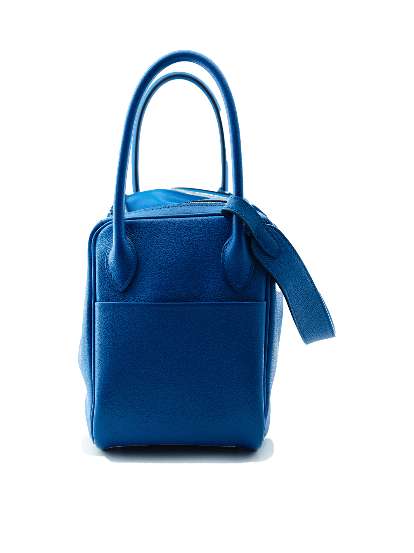 PRE-LOVED HERMES LINDY 26 EVERCOLOR BLUE FRANCE PHW