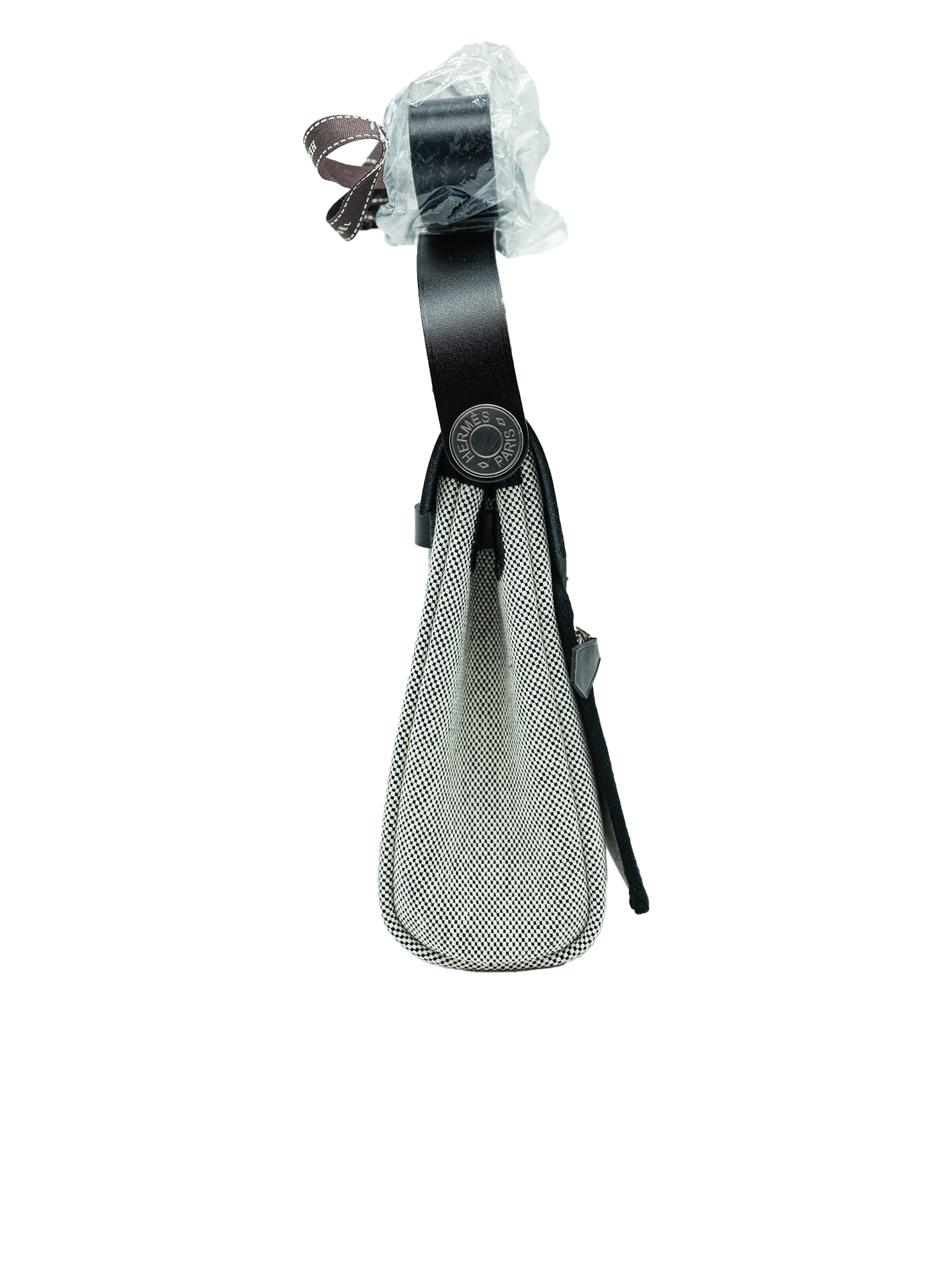 NEW HERMÈS MINI HERBAG TOILE BLACK PHW