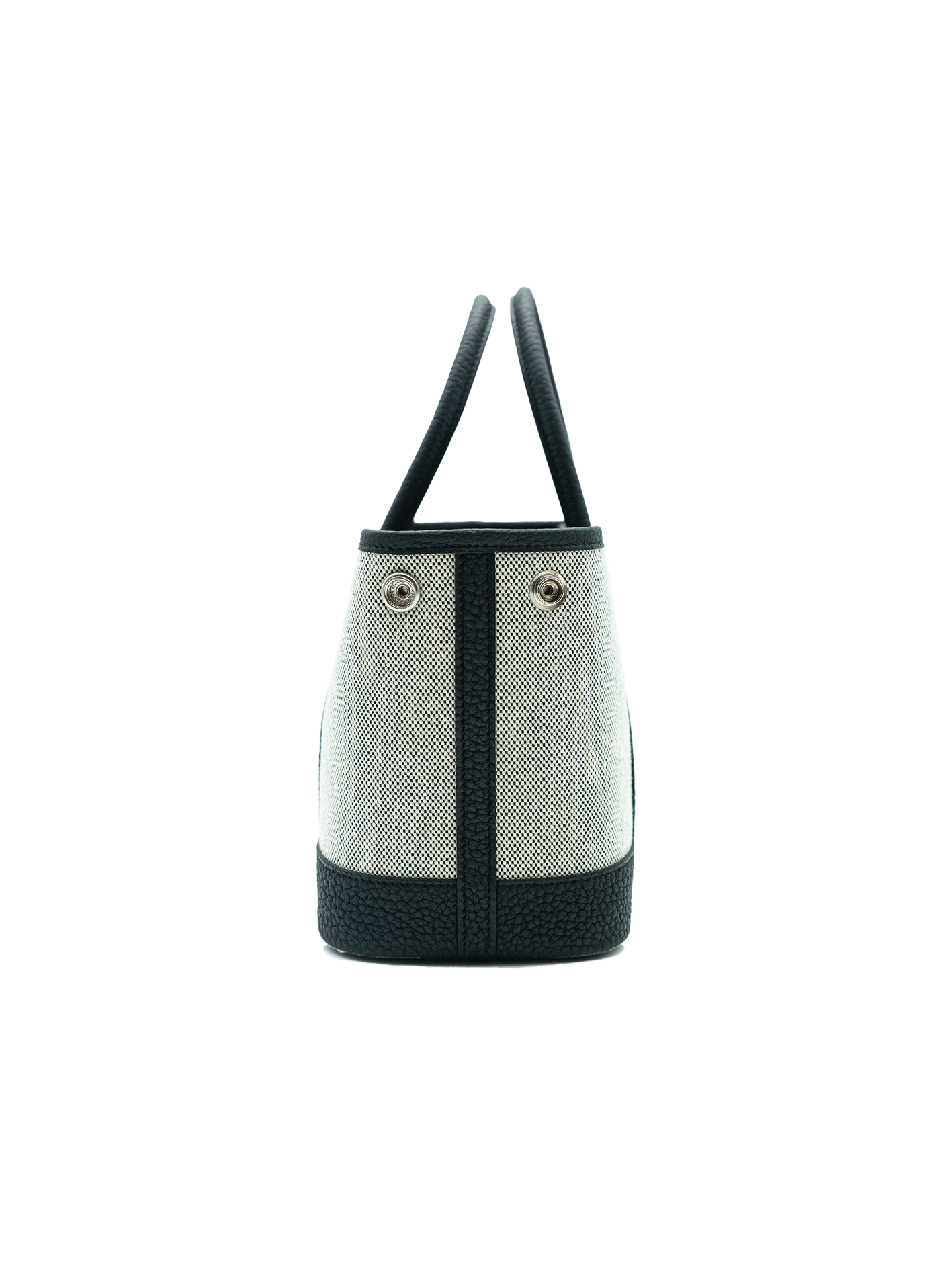 NEW HERMÈS MINI GARDEN PARTY TOILE/ NEGONDA BLACK PHW