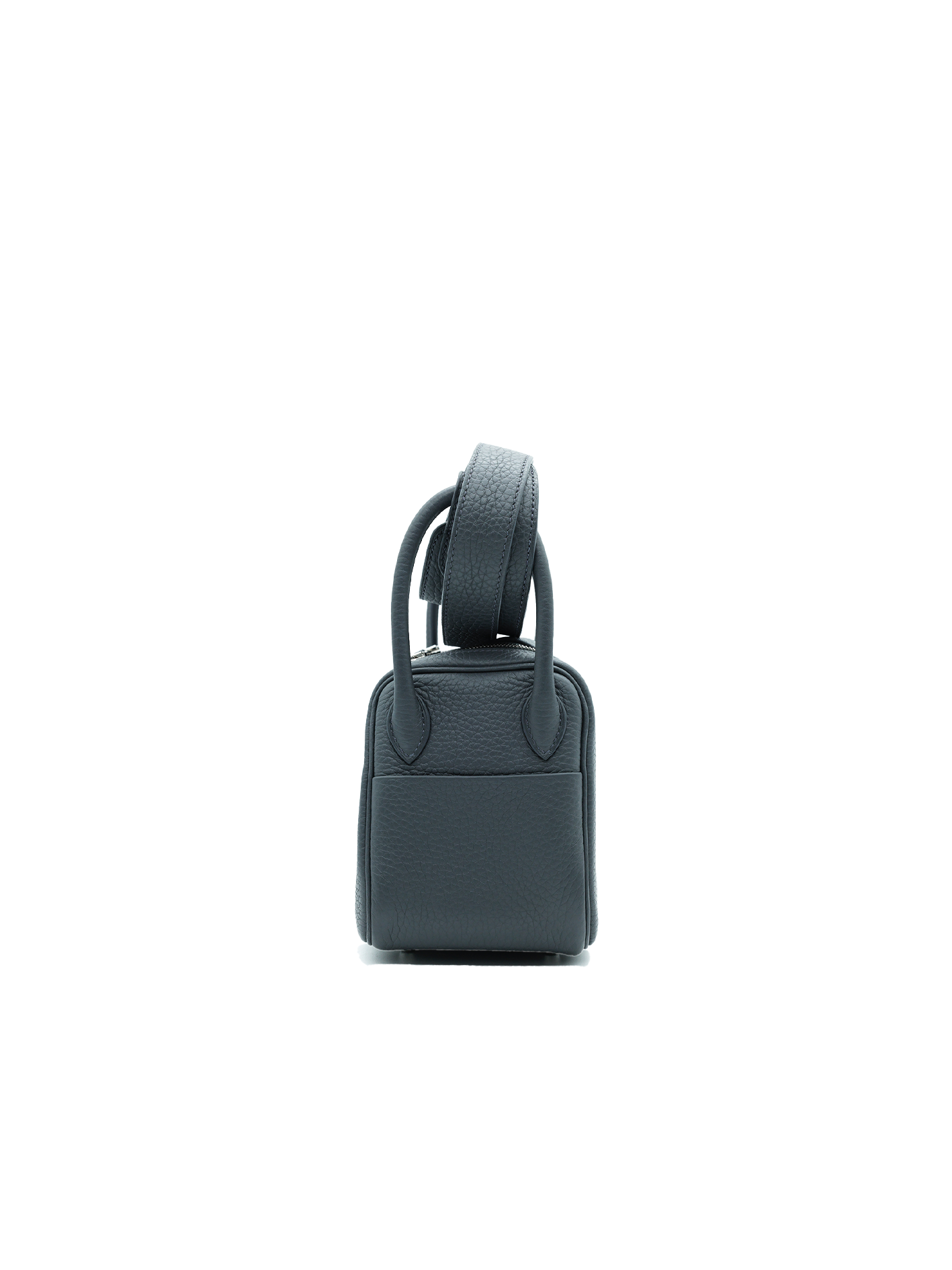 PRE-LOVED HERMÈS MINI LINDY TAURILLON CLEMENCE GRIS ARDOISE PHW