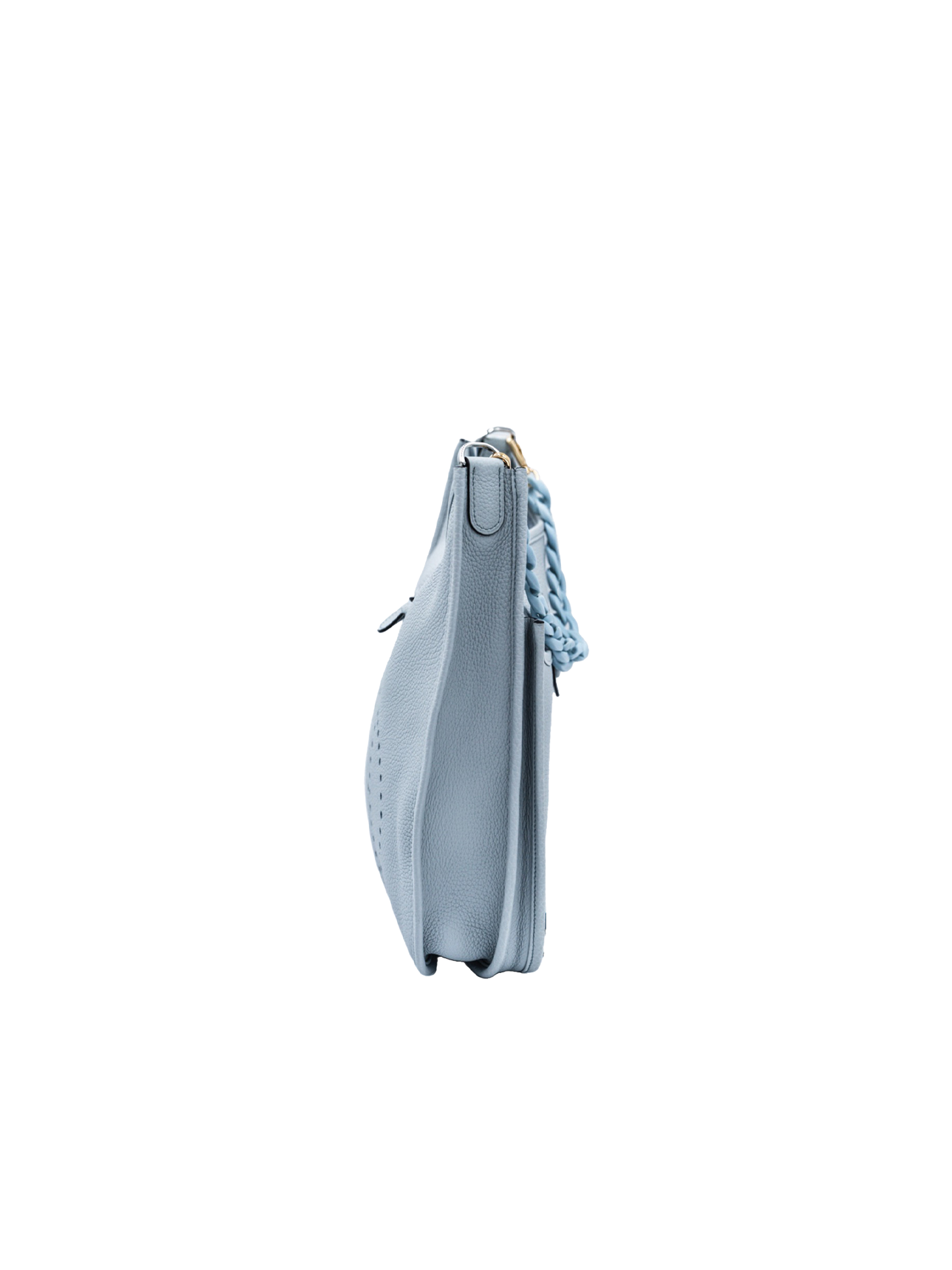 二手爱马仕 EVELYNE 29 TAURILLON CLEMENCE BLEU PALE PHW 包