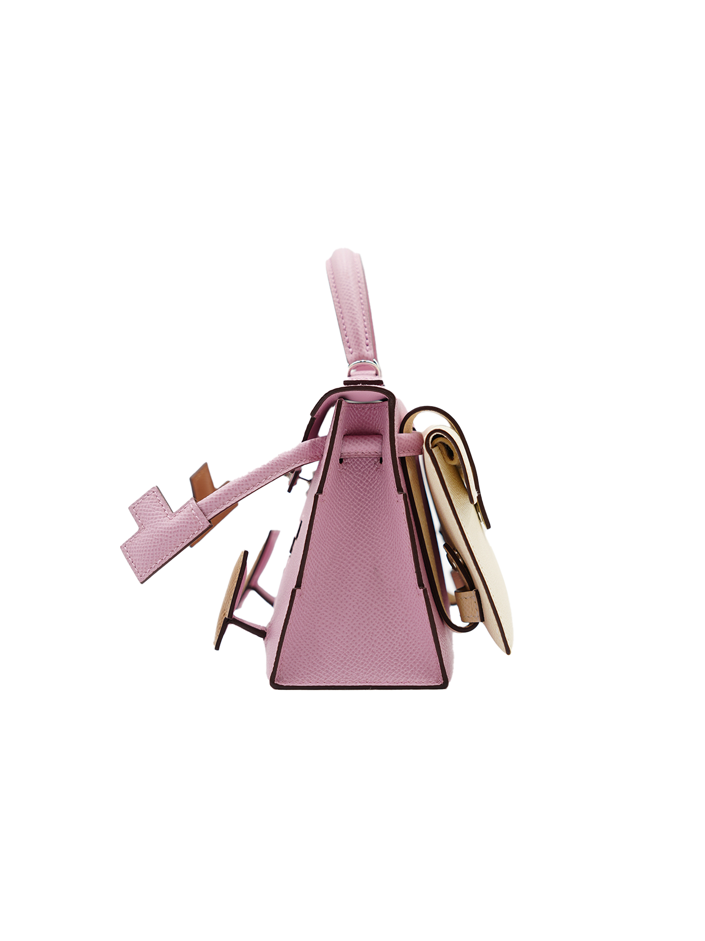 USED HERMES KELLY DOLL EPSOM MAUVE SYLVESTRE PHW