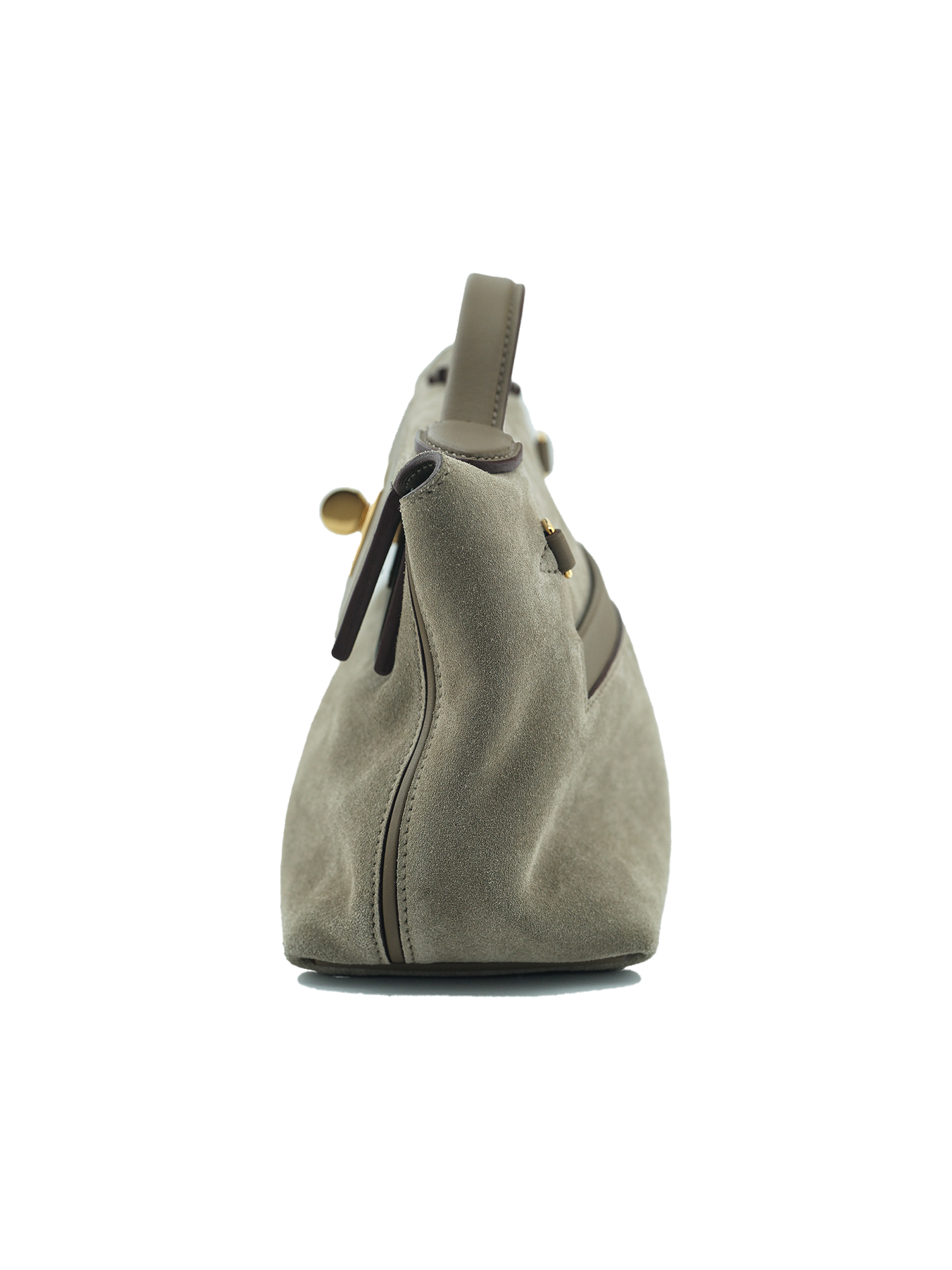 PRE-LOVED HERMES MINI 2424 SWIFT/ SUEDE GRIS CAILOR/ ETOUPE GHW